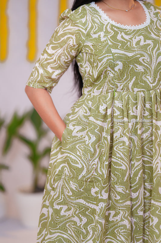 Kuzhali premium Hakoba maternity kurti