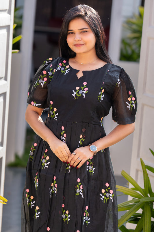 Iyal premium mul chanderi maternity kurti