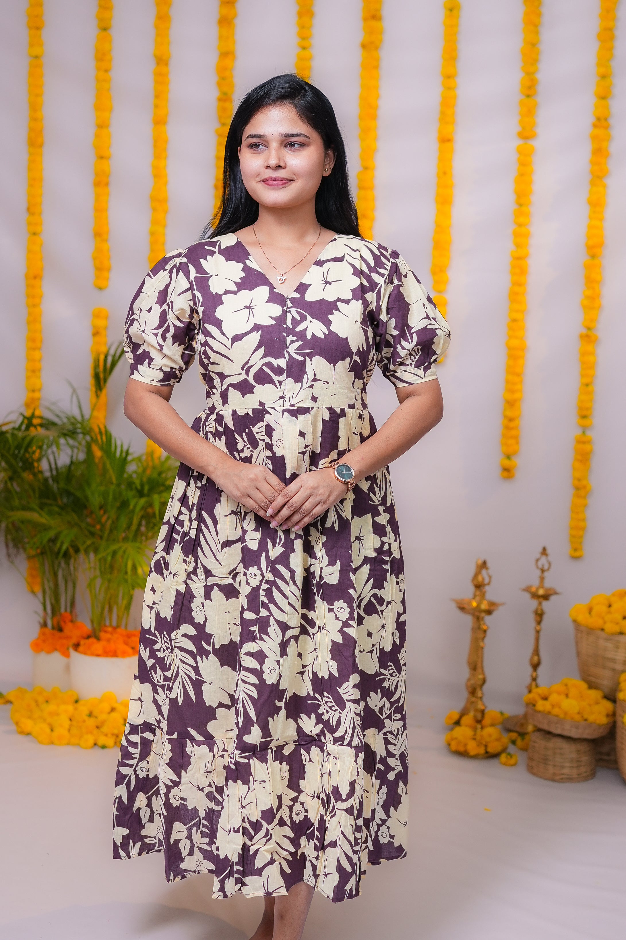 Isha premium cotton center zip maternity kurti