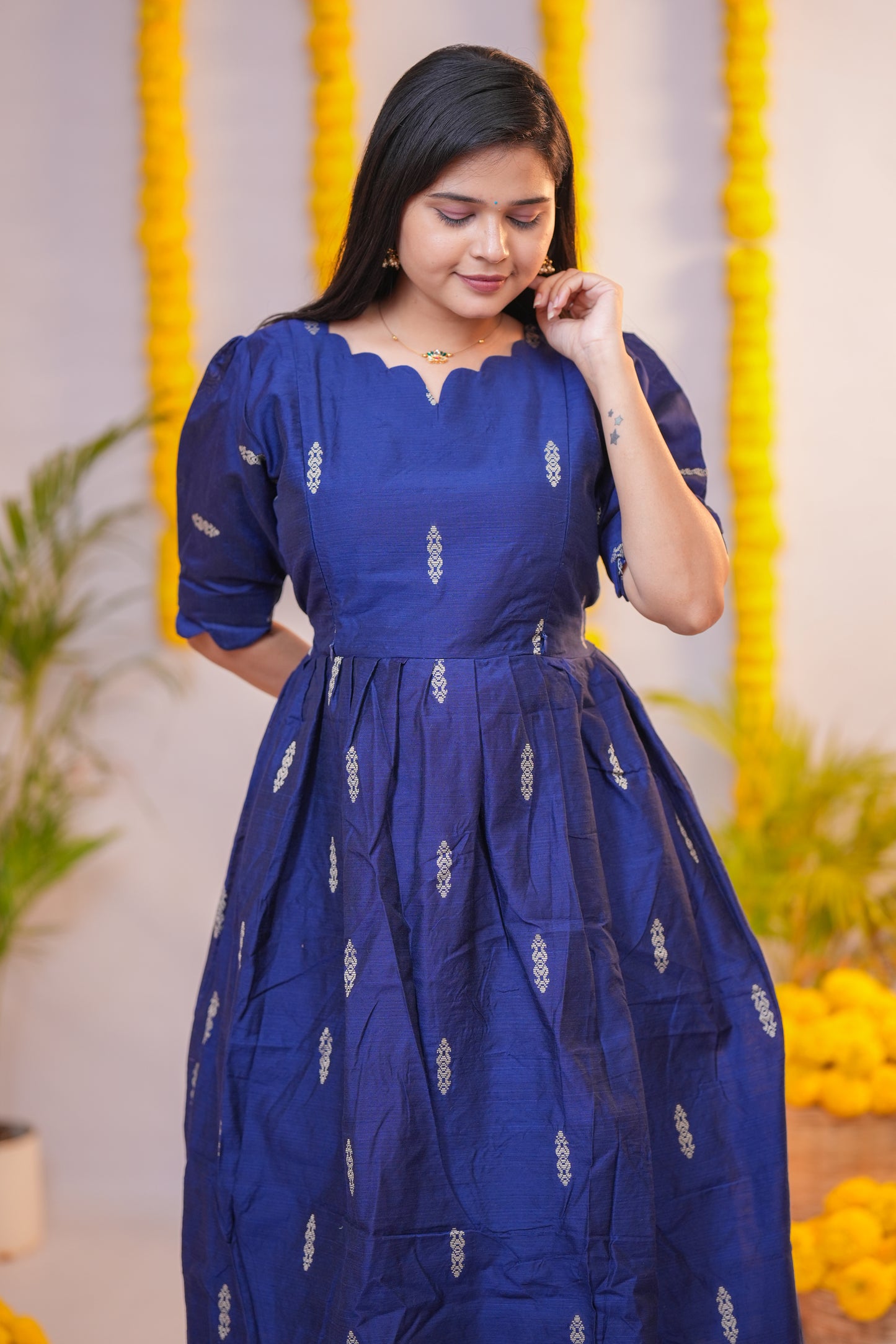 Niraimathi 9 premium raw silk maternity kurti