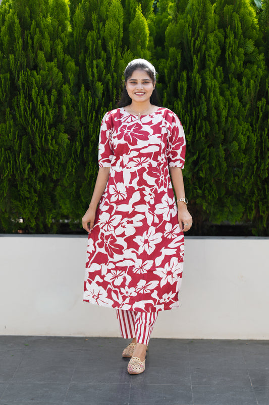 Sathya premium cotton maternity 2 piece set