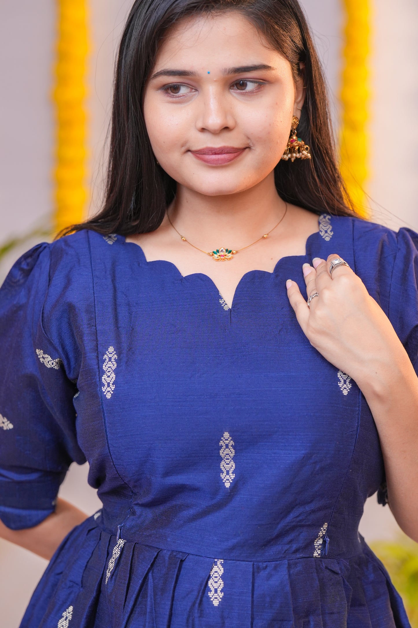 Niraimathi 9 premium raw silk maternity kurti