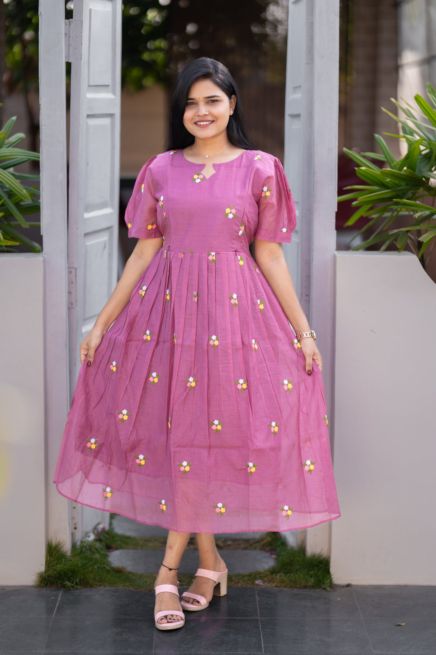 Iyal premium chanderi cotton maternity kurti