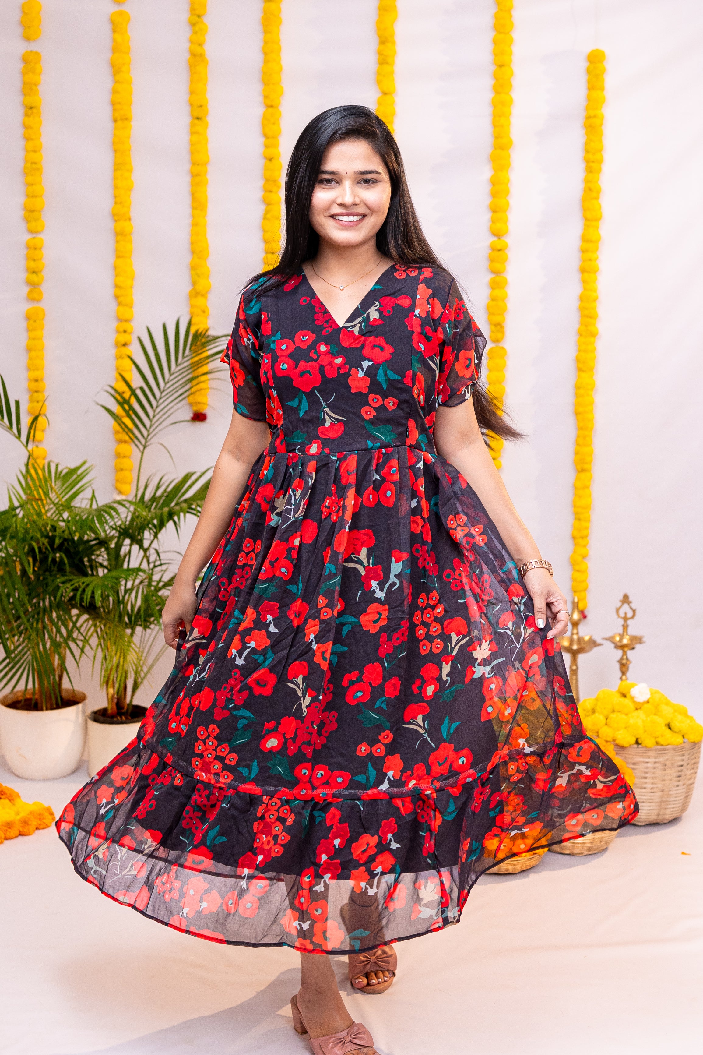 Vaisu premium georgette maternity kurti