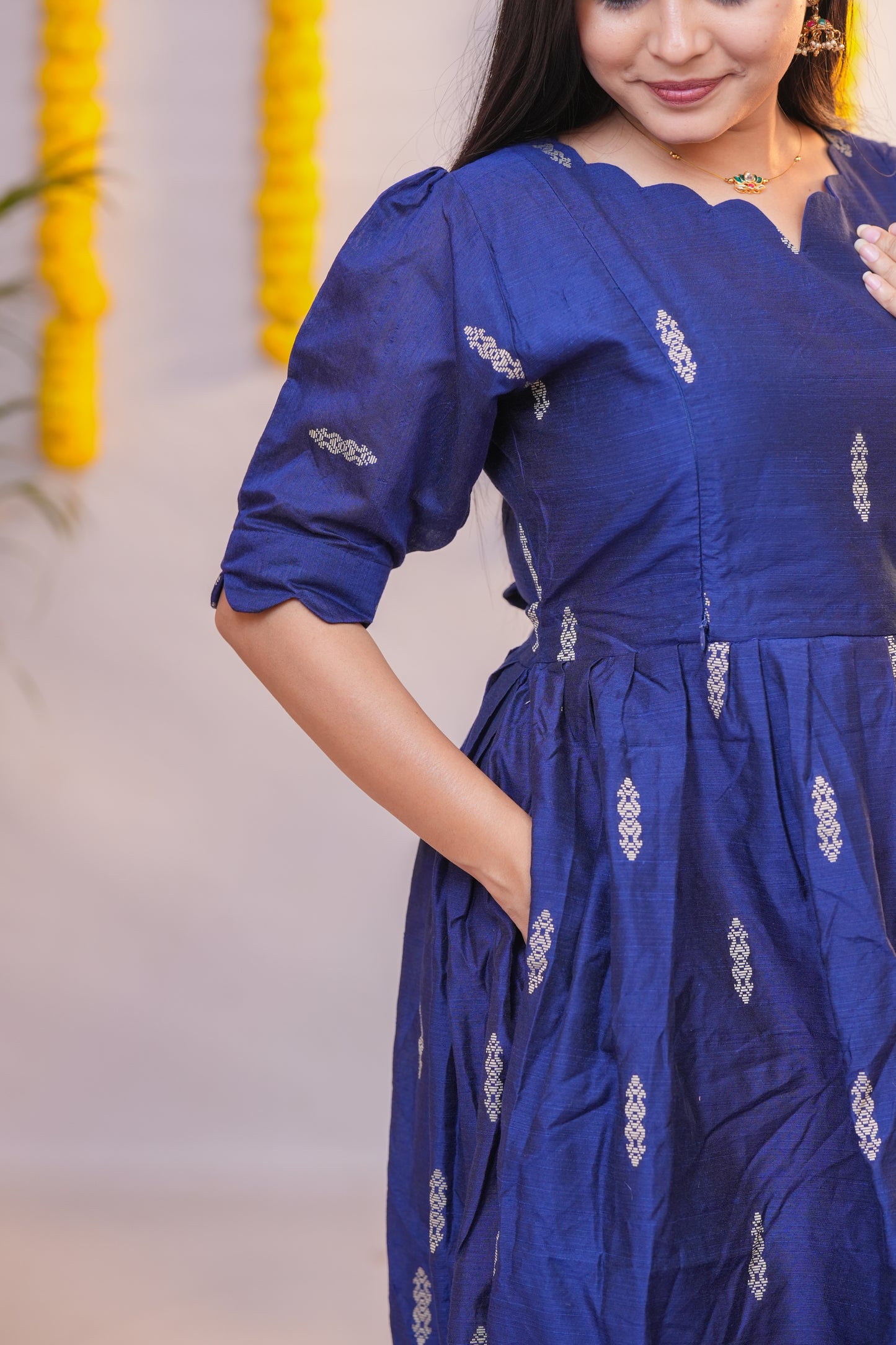 Niraimathi 9 premium raw silk maternity kurti