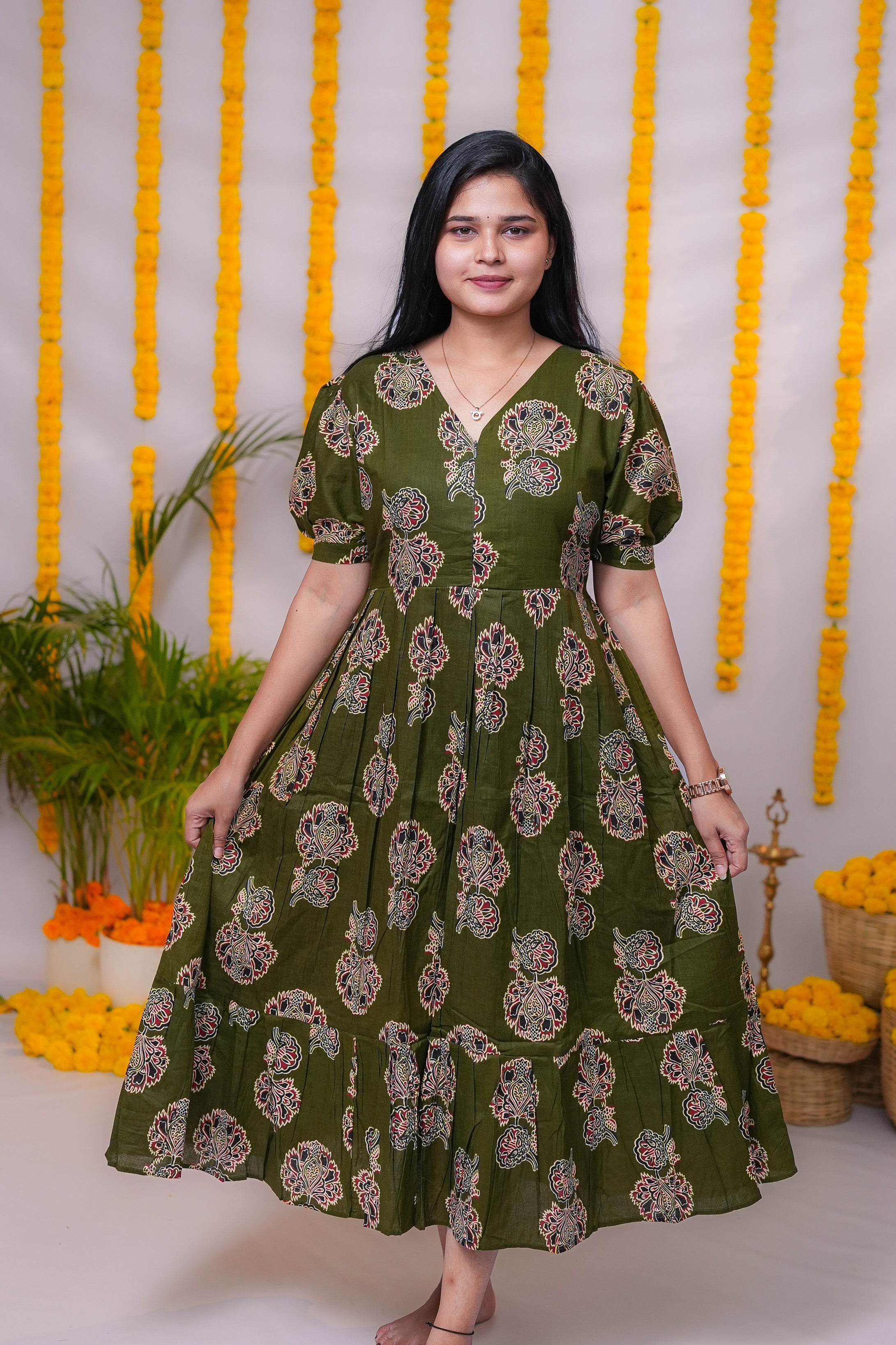 Zara premium cotton center zip maternity kurti