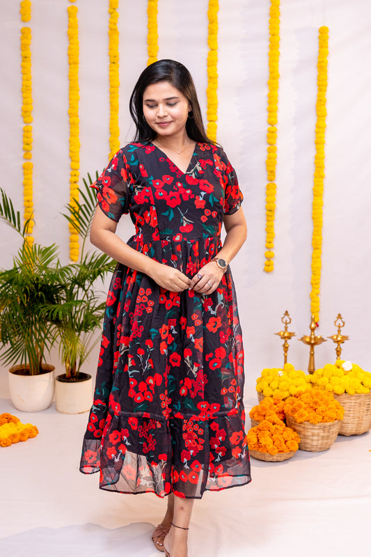 Vaisu premium georgette maternity kurti