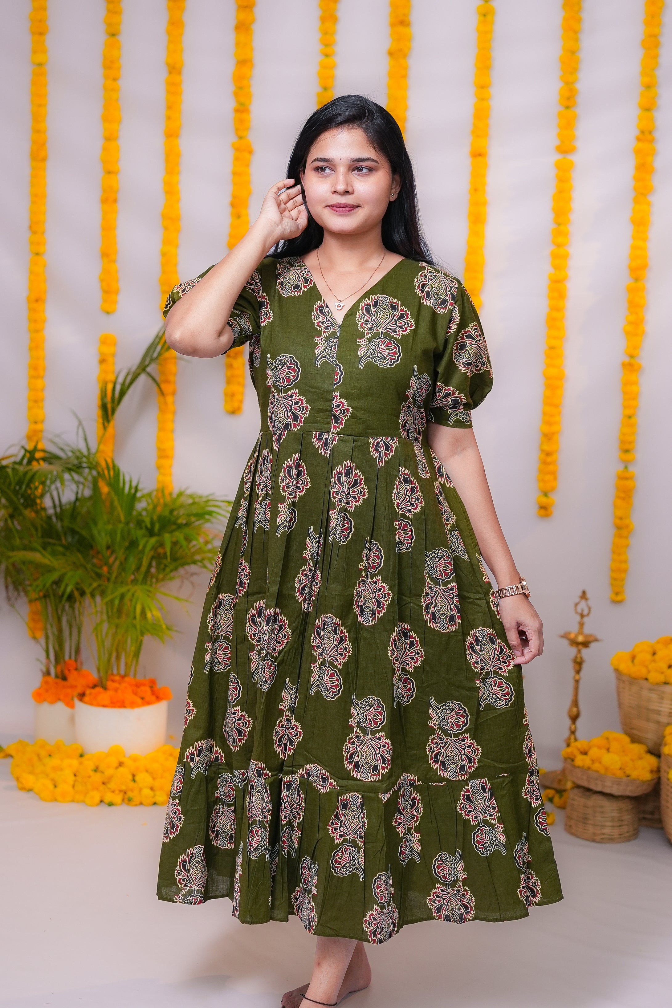 Zara premium cotton center zip maternity kurti