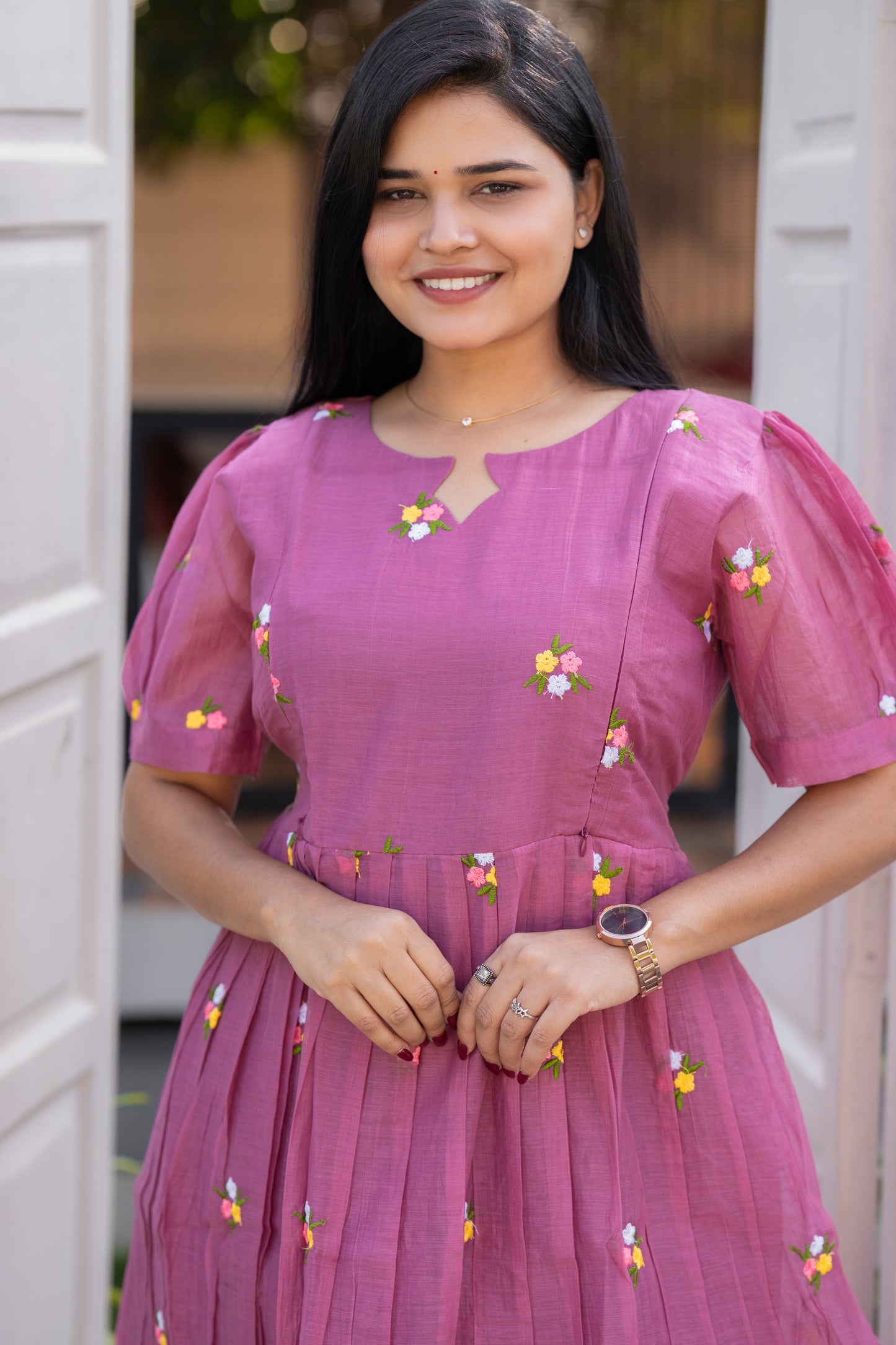 Iyal premium chanderi cotton maternity kurti