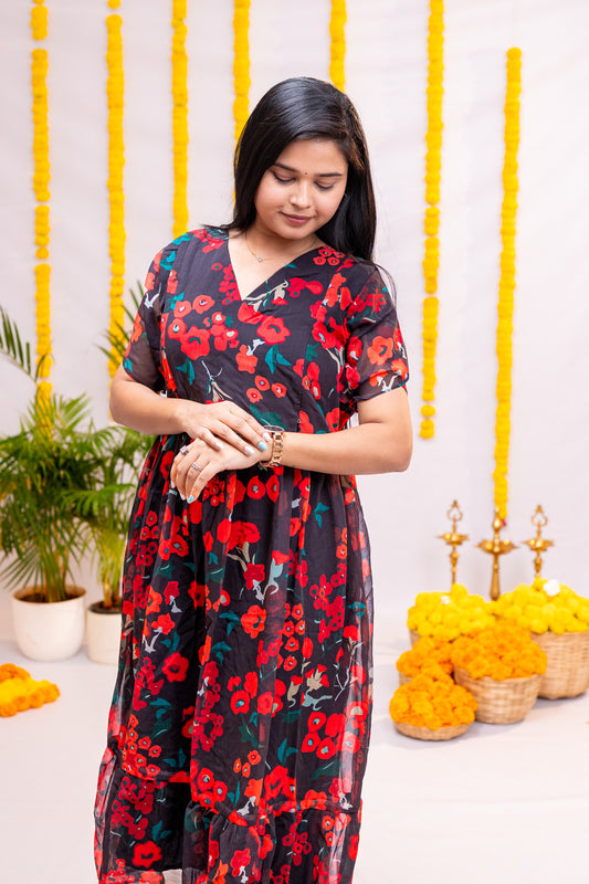 Vaisu premium georgette maternity kurti