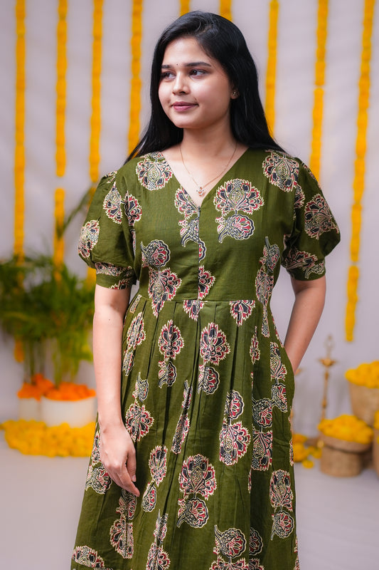 Zara premium cotton center zip maternity kurti