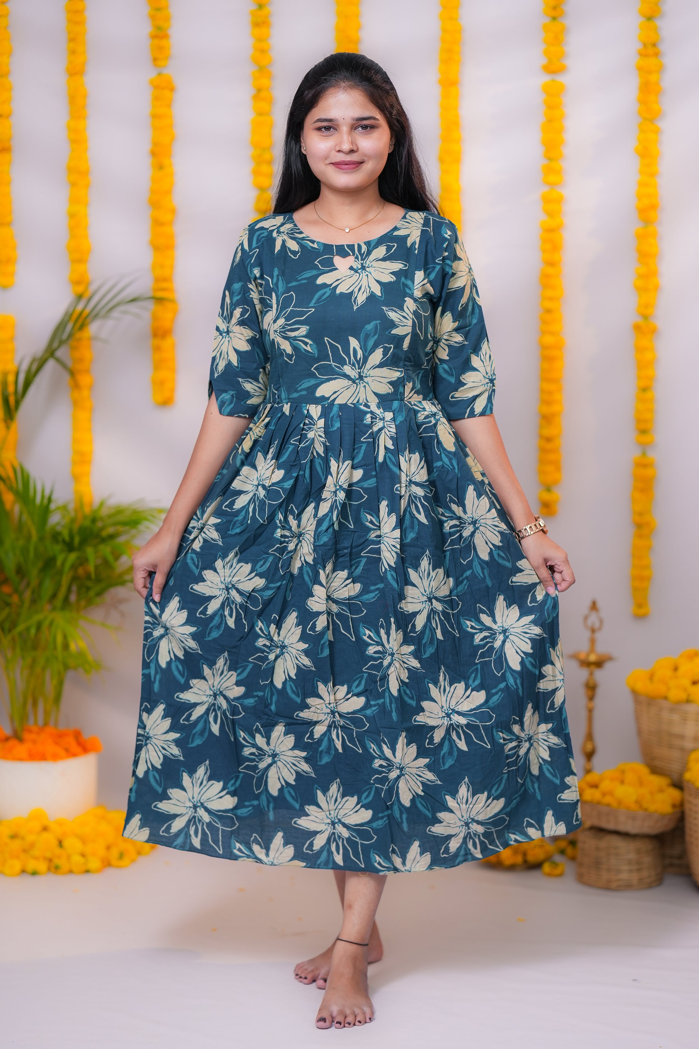 Kathija premium cotton maternity kurti