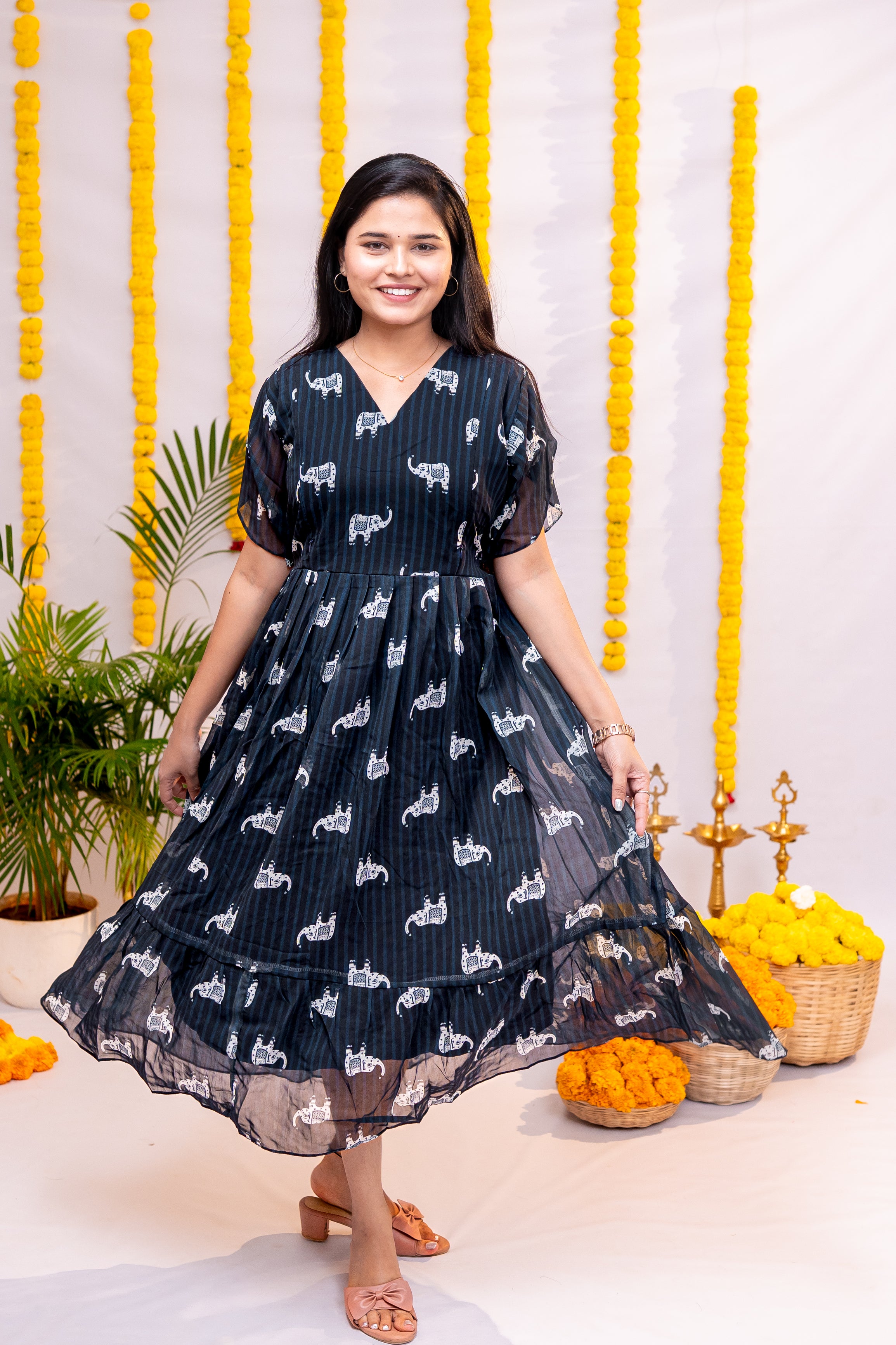 Vaisu premium georgette maternity kurti
