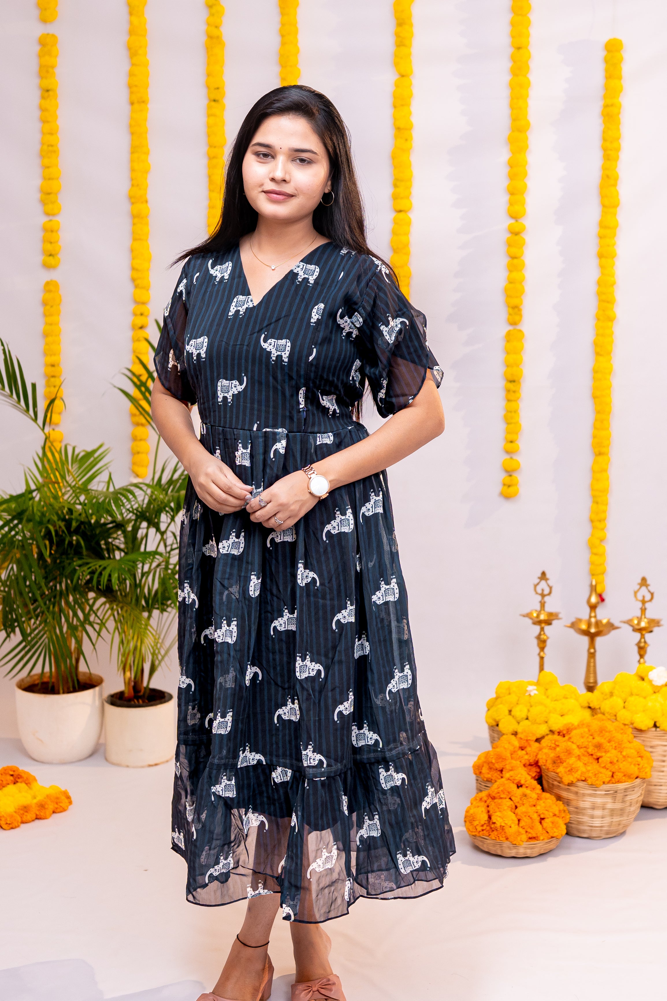 Vaisu premium georgette maternity kurti