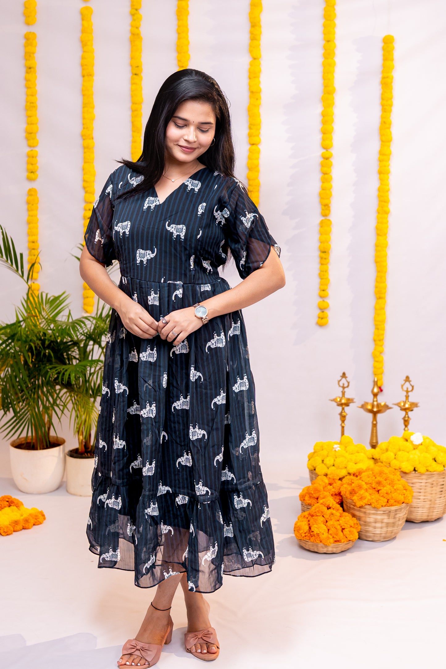 Vaisu premium georgette maternity kurti