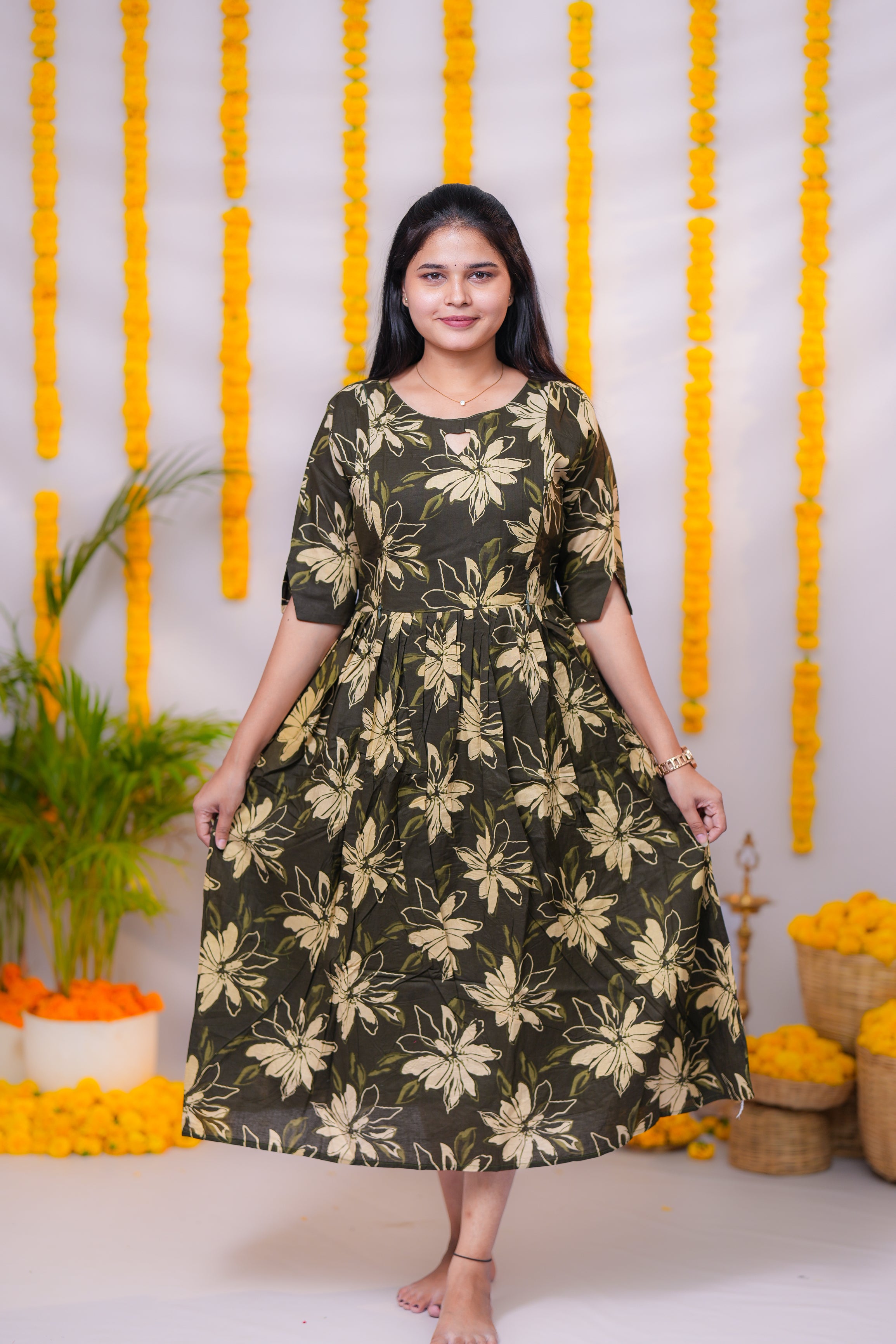 Kathija premium cotton maternity kurti