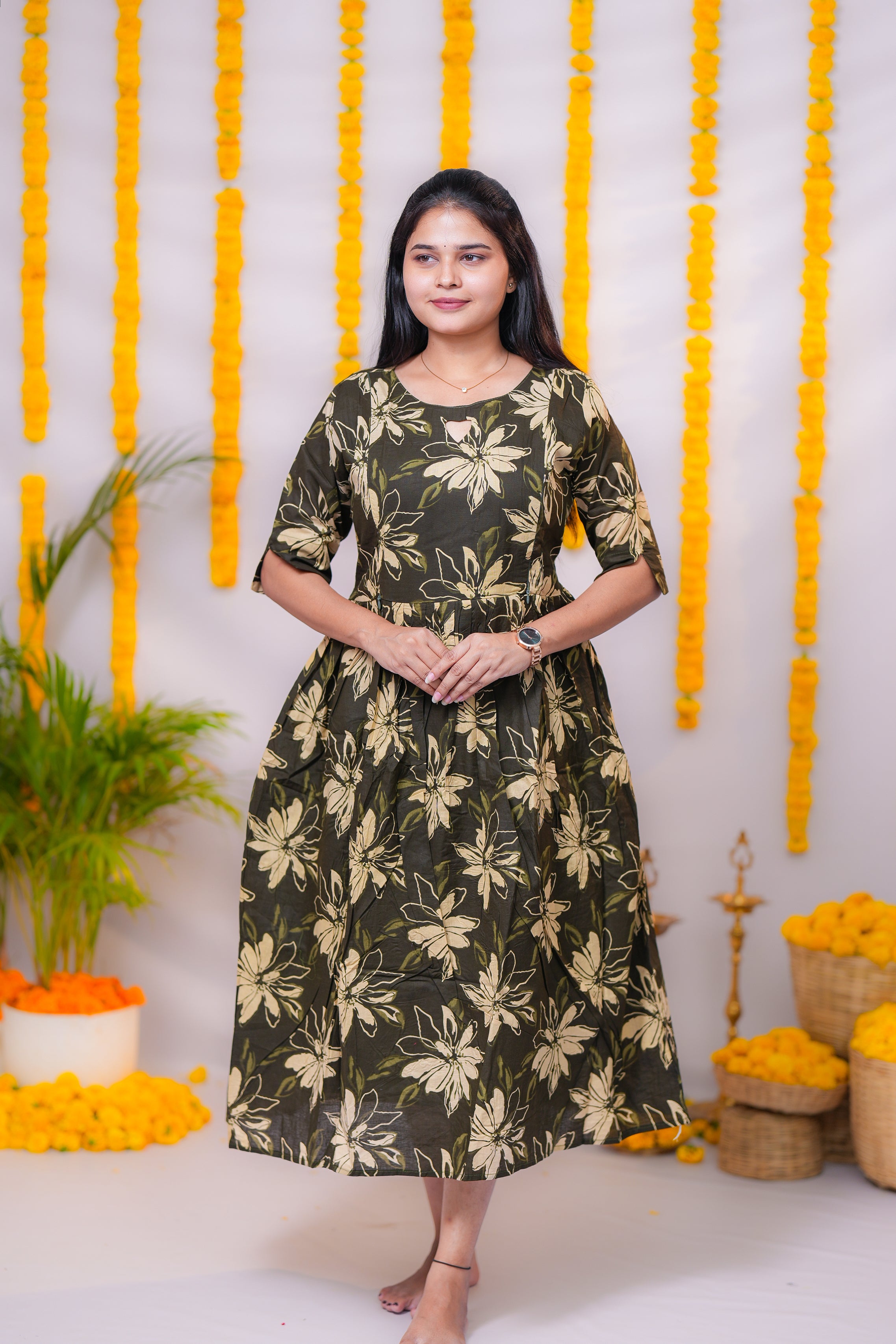 Kathija premium cotton maternity kurti
