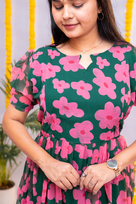 Vaisu premium georgette maternity kurti