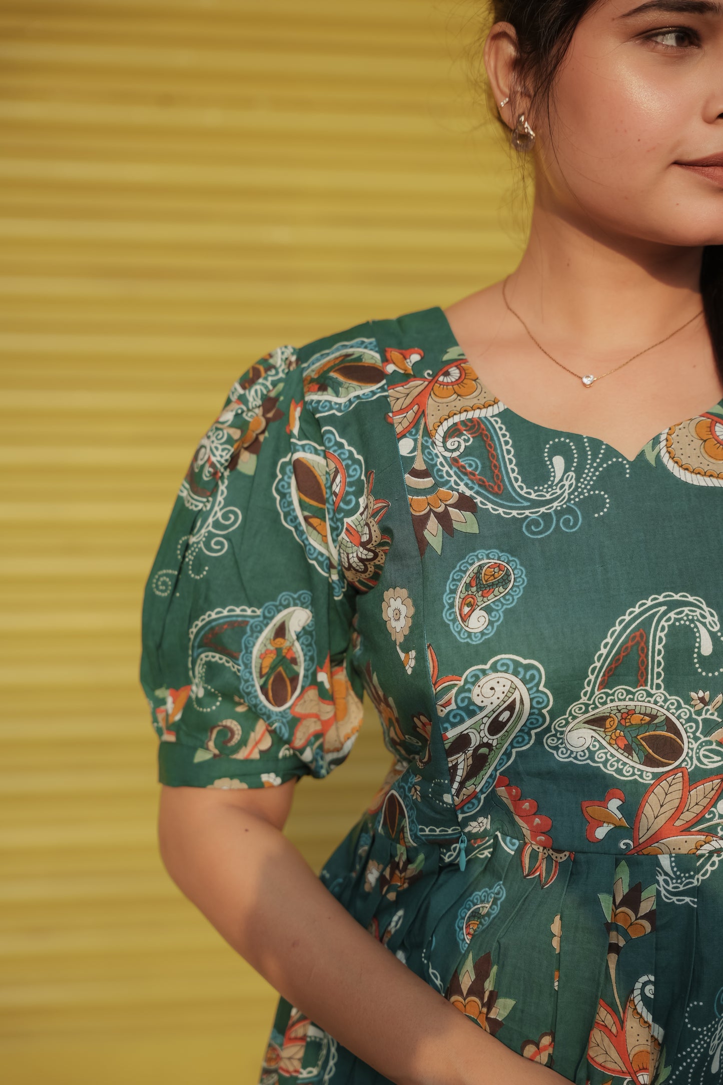 Elegant Peplum Tops  - Green