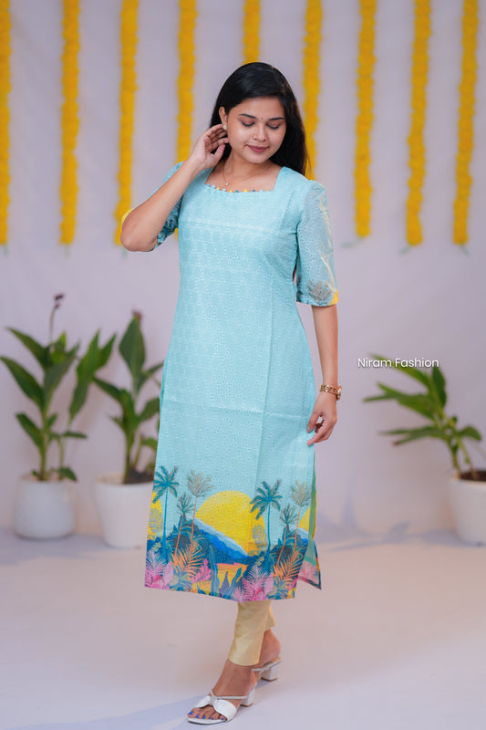Nila casual straight hakoba kurti