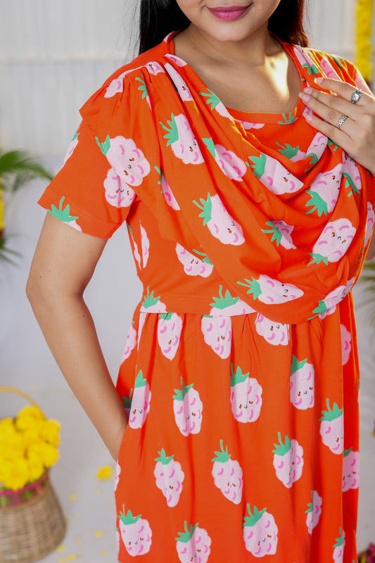 Ujwala zipless maternity with shawl