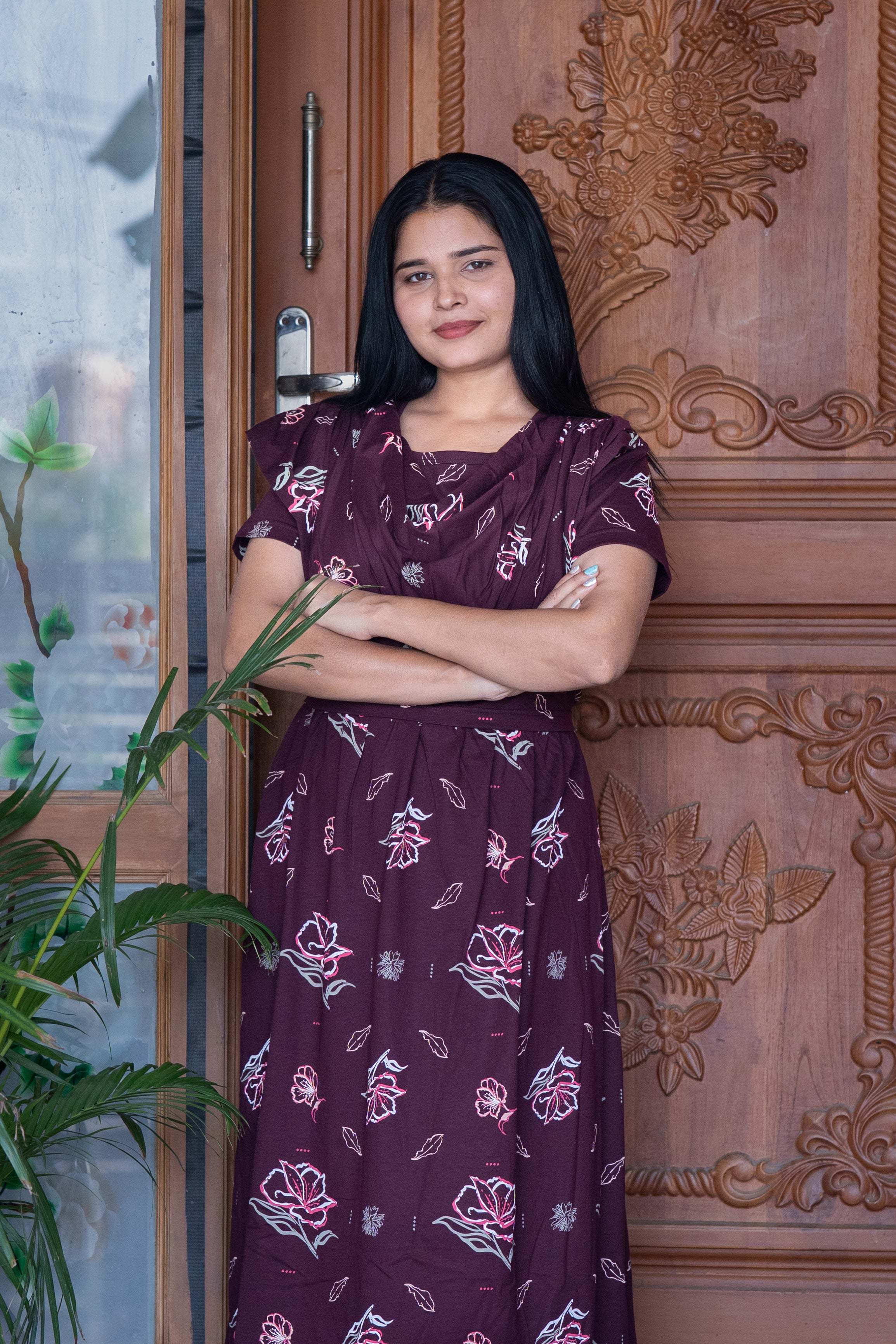 Suhana 4 premium shawl type maternity lounge wear