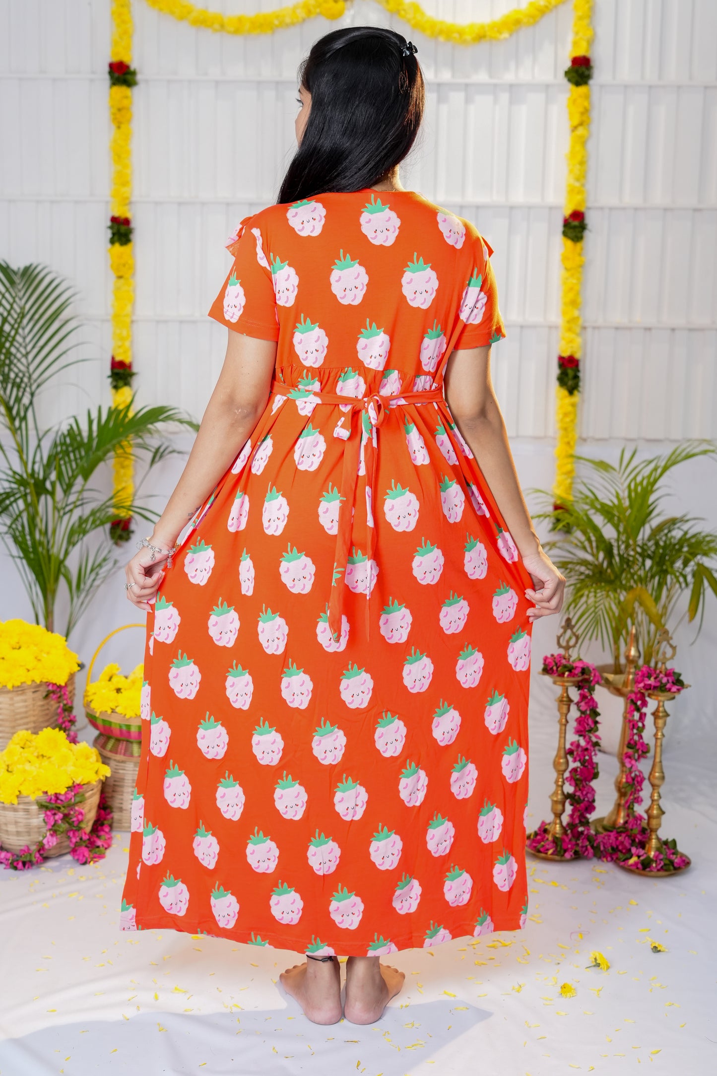 Ujwala zipless maternity with shawl
