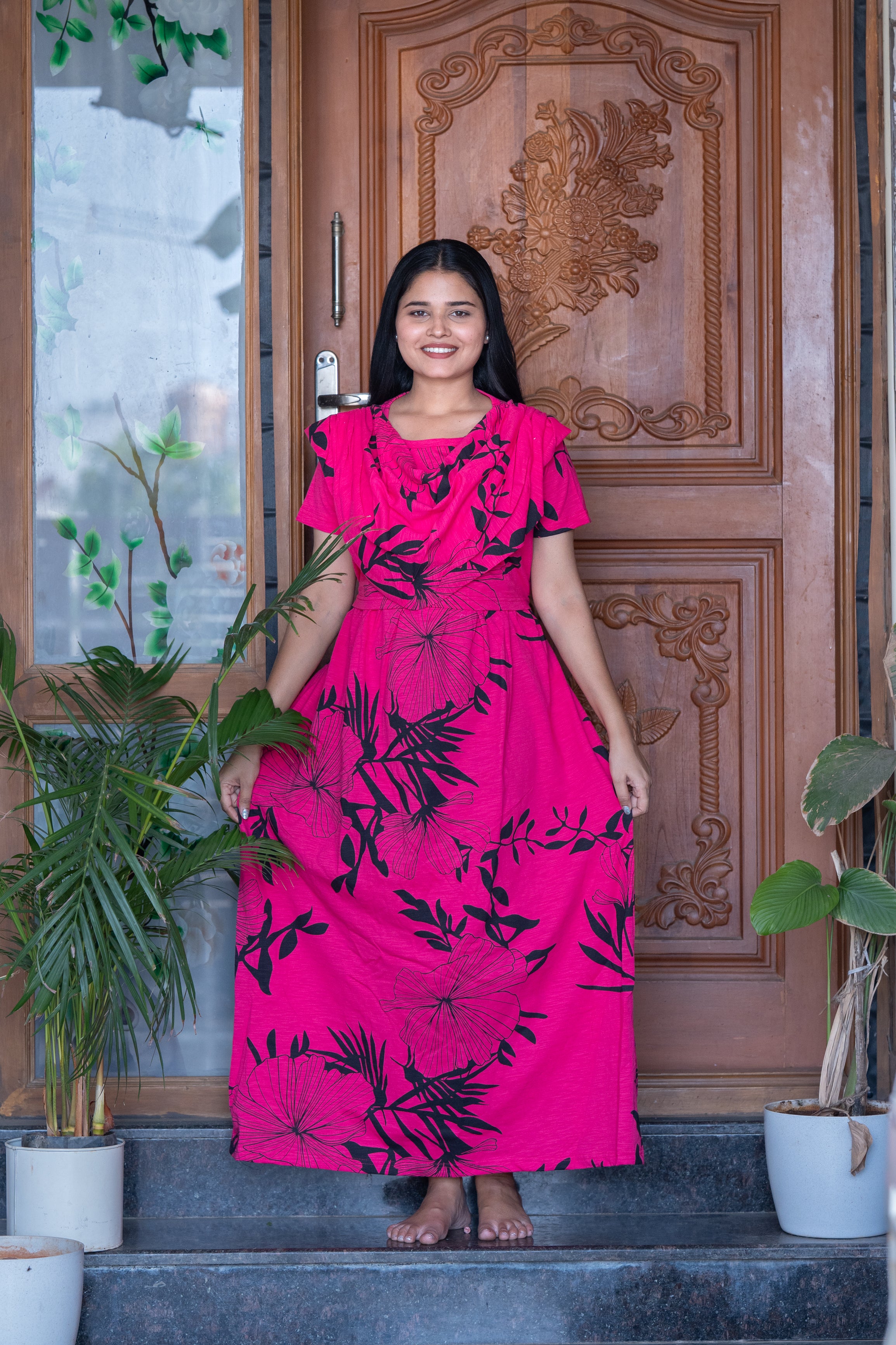 Suhana 3 premium shawl type maternity lounge wear