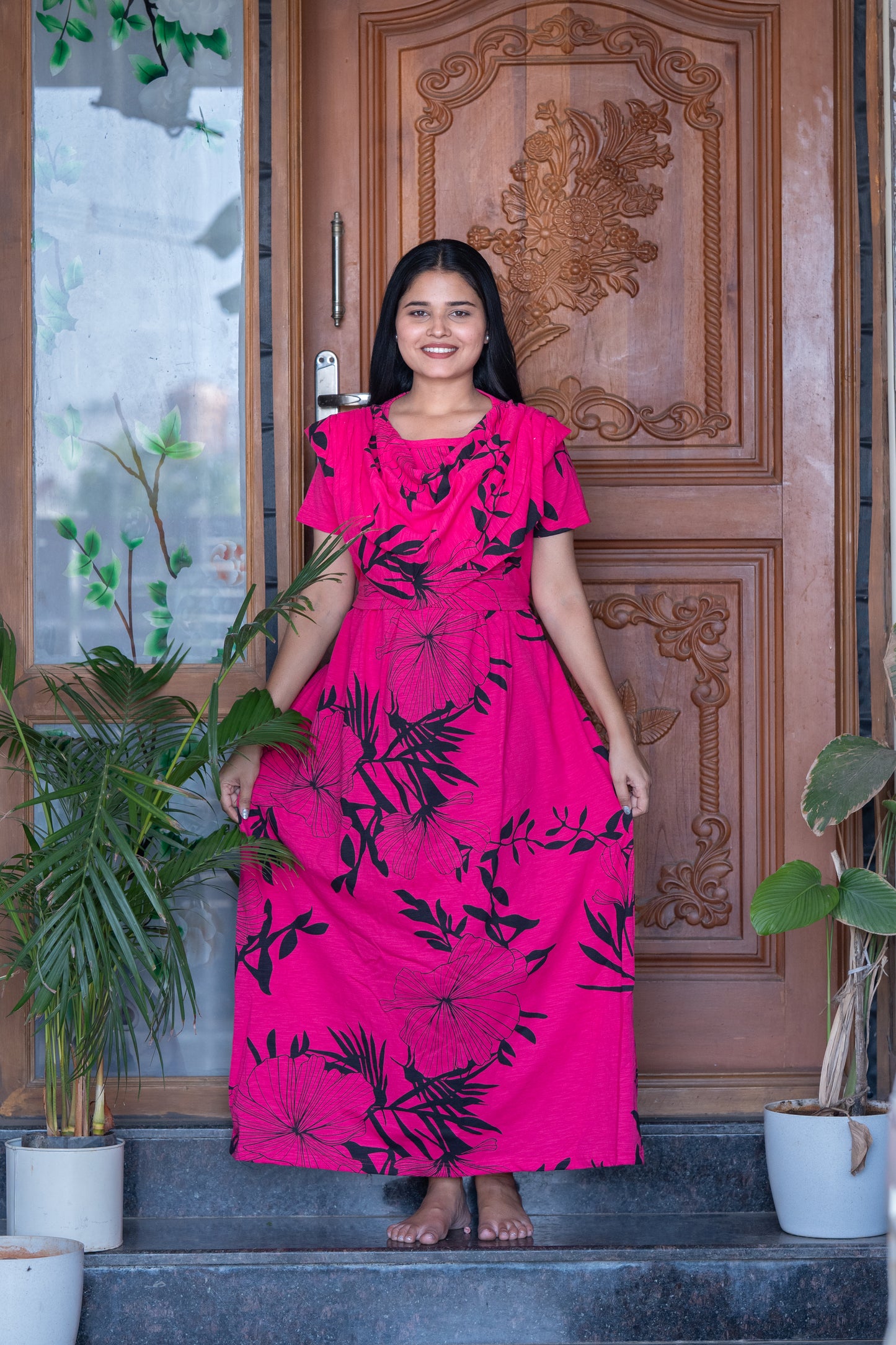 Suhana 3 premium shawl type maternity lounge wear