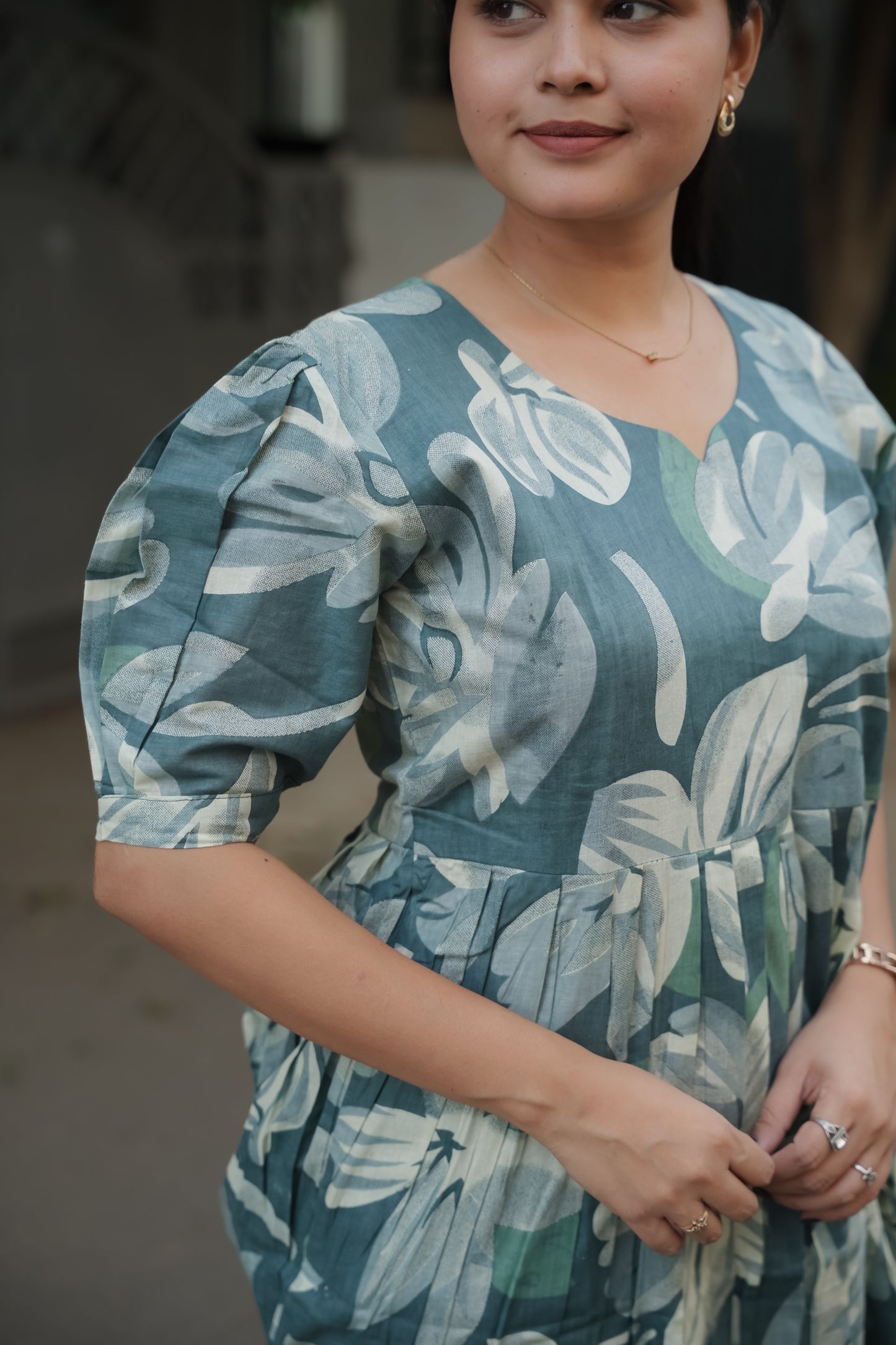 Elegant Peplum Tops - Gray
