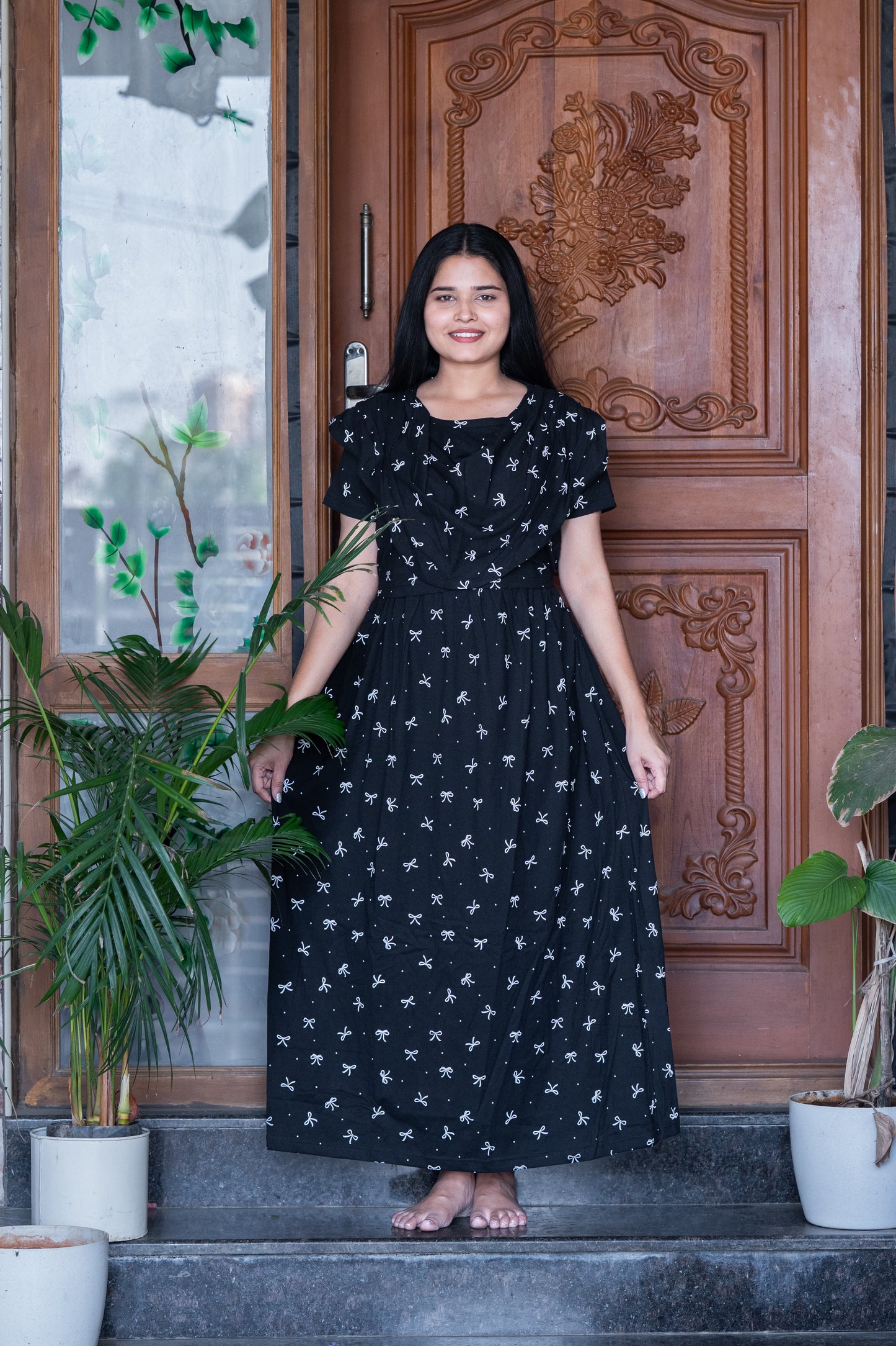 Suhana premium shawl type maternity lounge wear