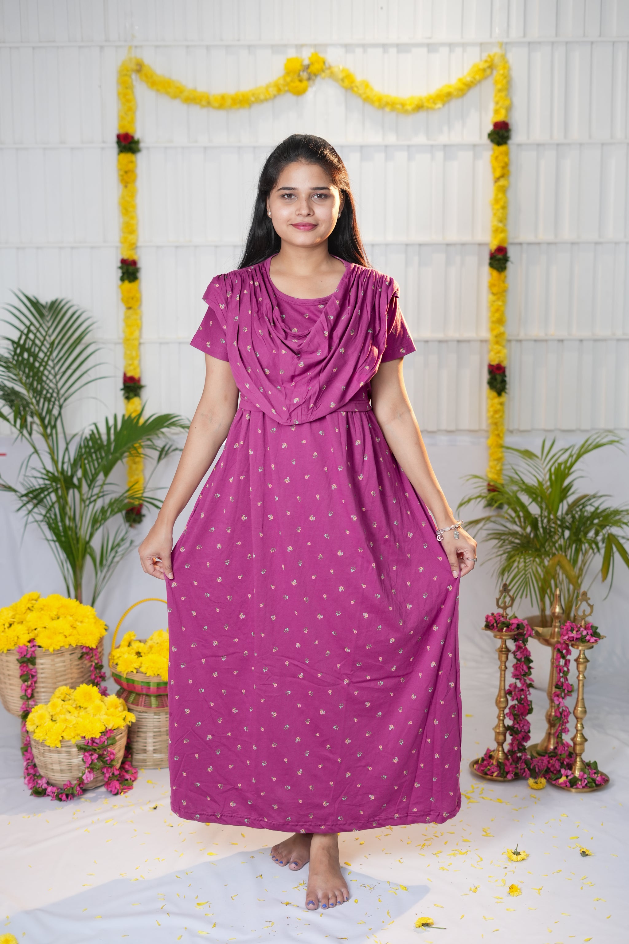 Prisha zipless maternity with shawl