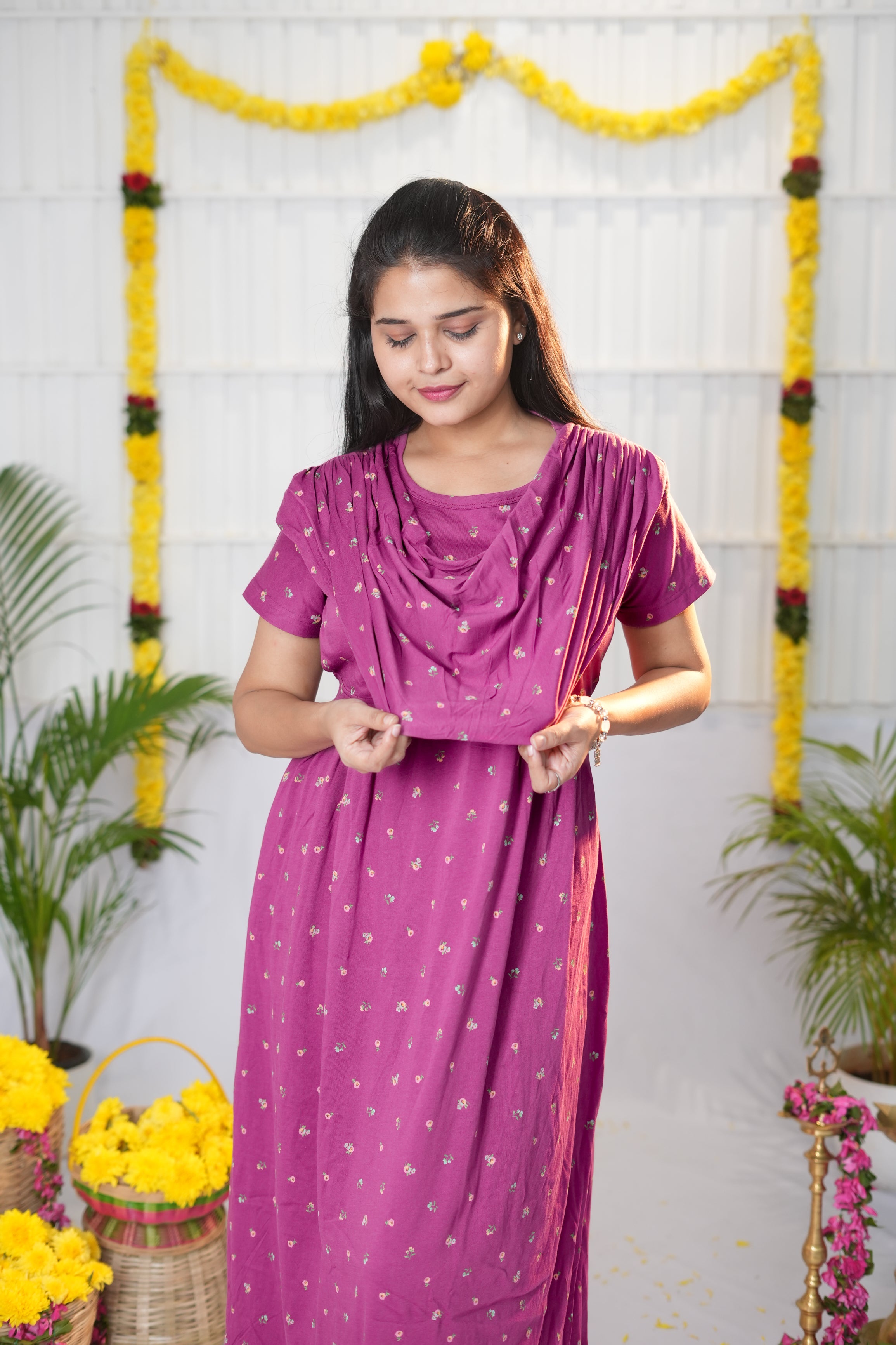 Prisha zipless maternity with shawl