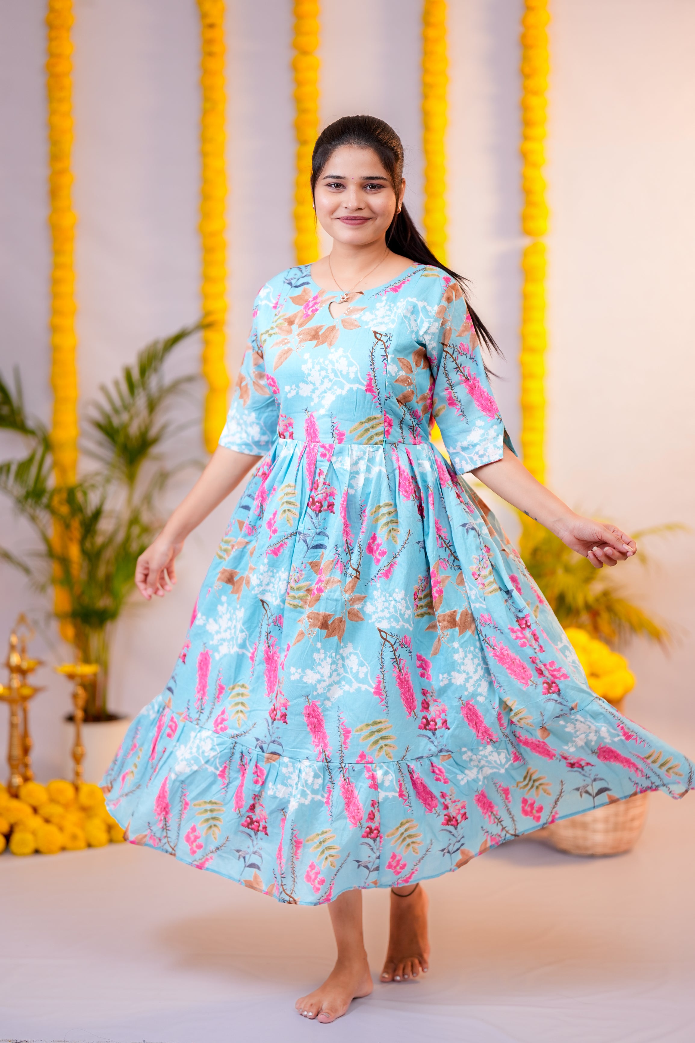 Samantha 2 premium cotton maternity kurti