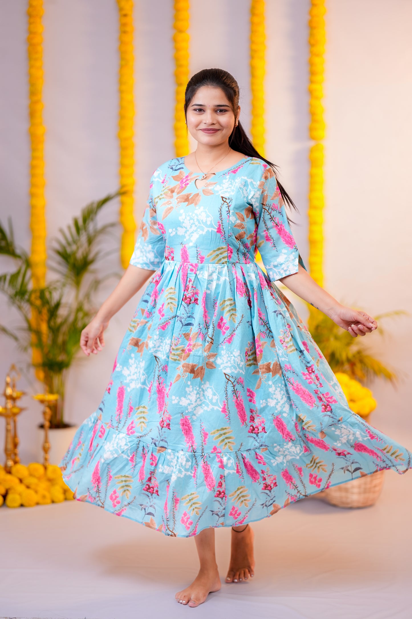 Samantha 2 premium cotton maternity kurti