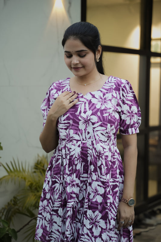 Elegant Peplum Tops - Lavender