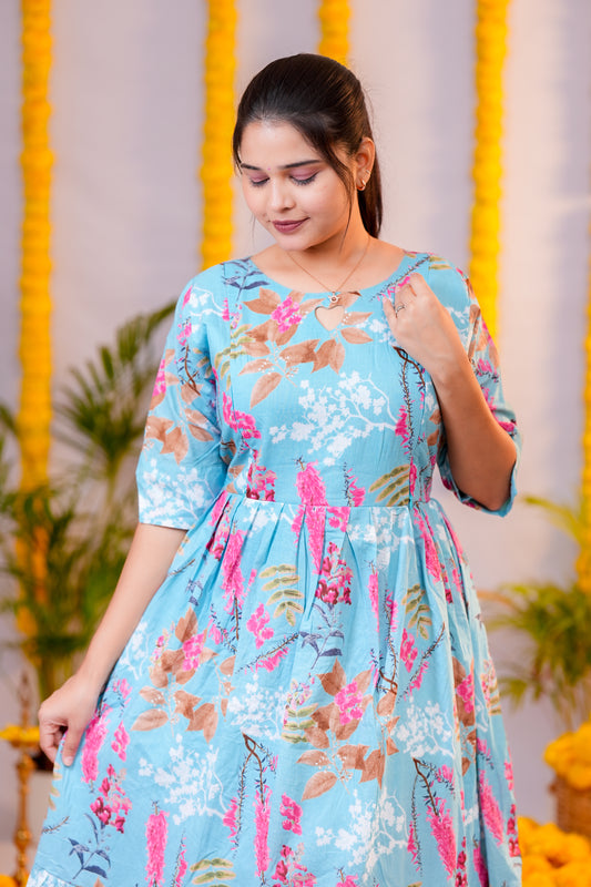 Samantha 2 premium cotton maternity kurti