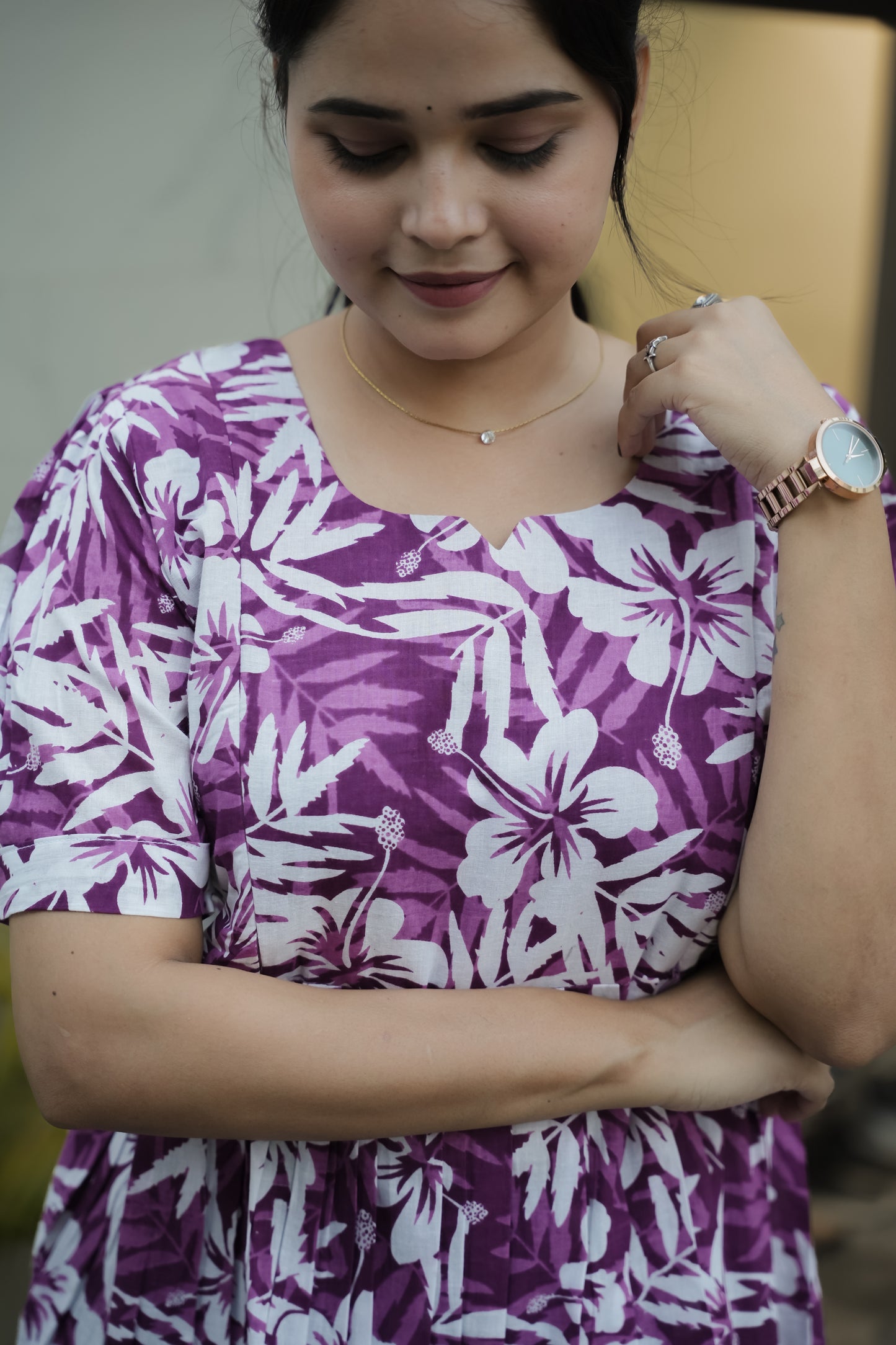 Elegant Peplum Tops - Lavender