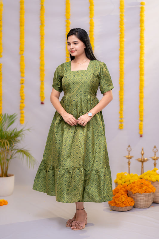 Meera premium semi silk maternity kurti