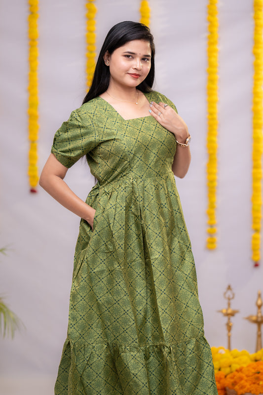 Meera premium semi silk maternity kurti
