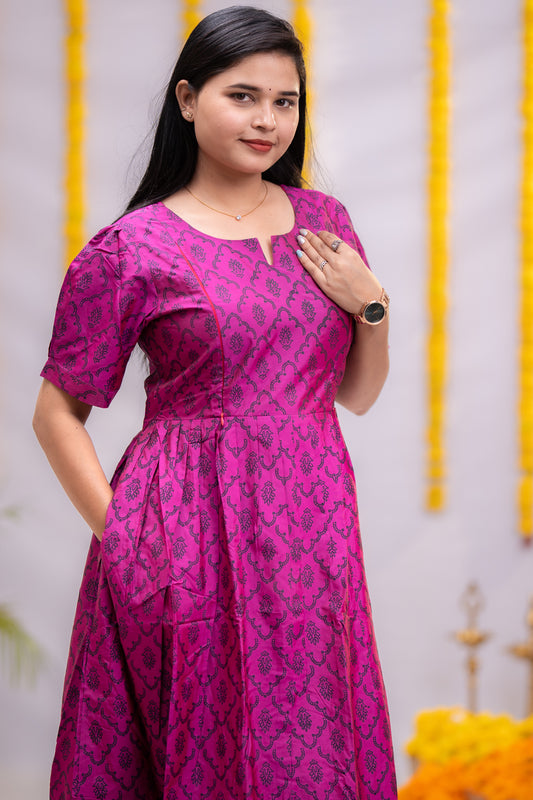 Meera premium semi silk maternity kurti