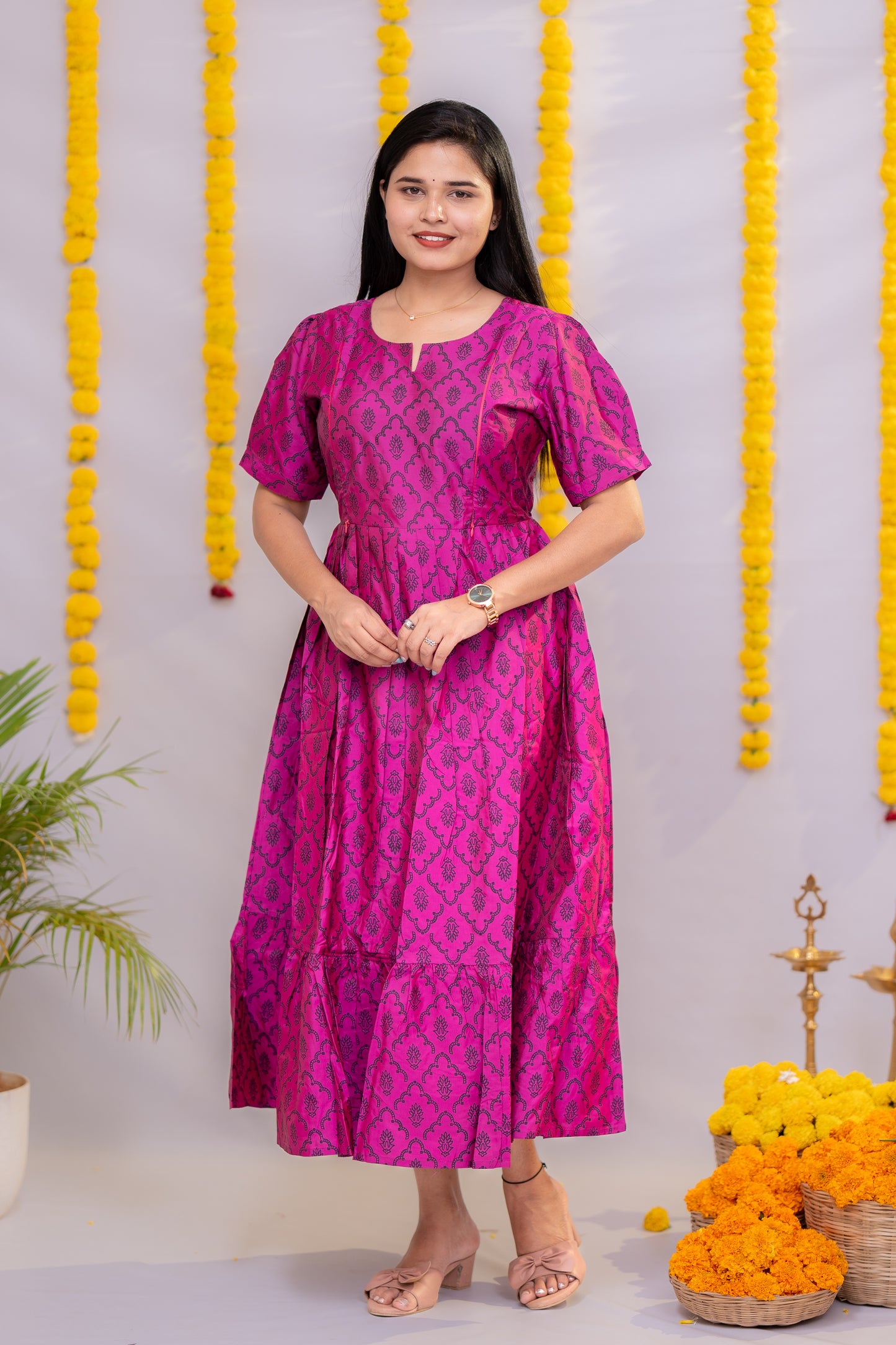 Meera premium semi silk maternity kurti