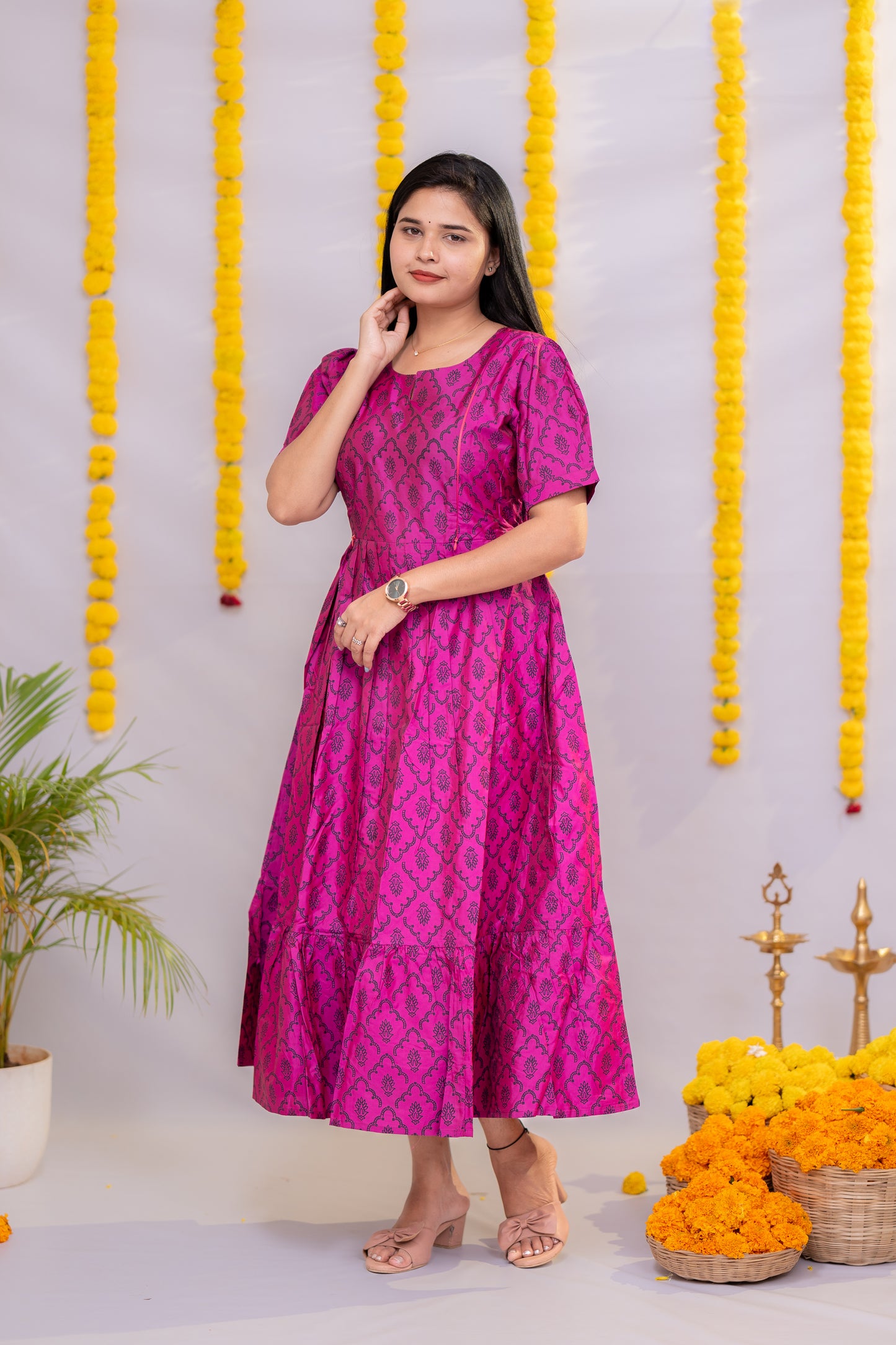 Meera premium semi silk maternity kurti