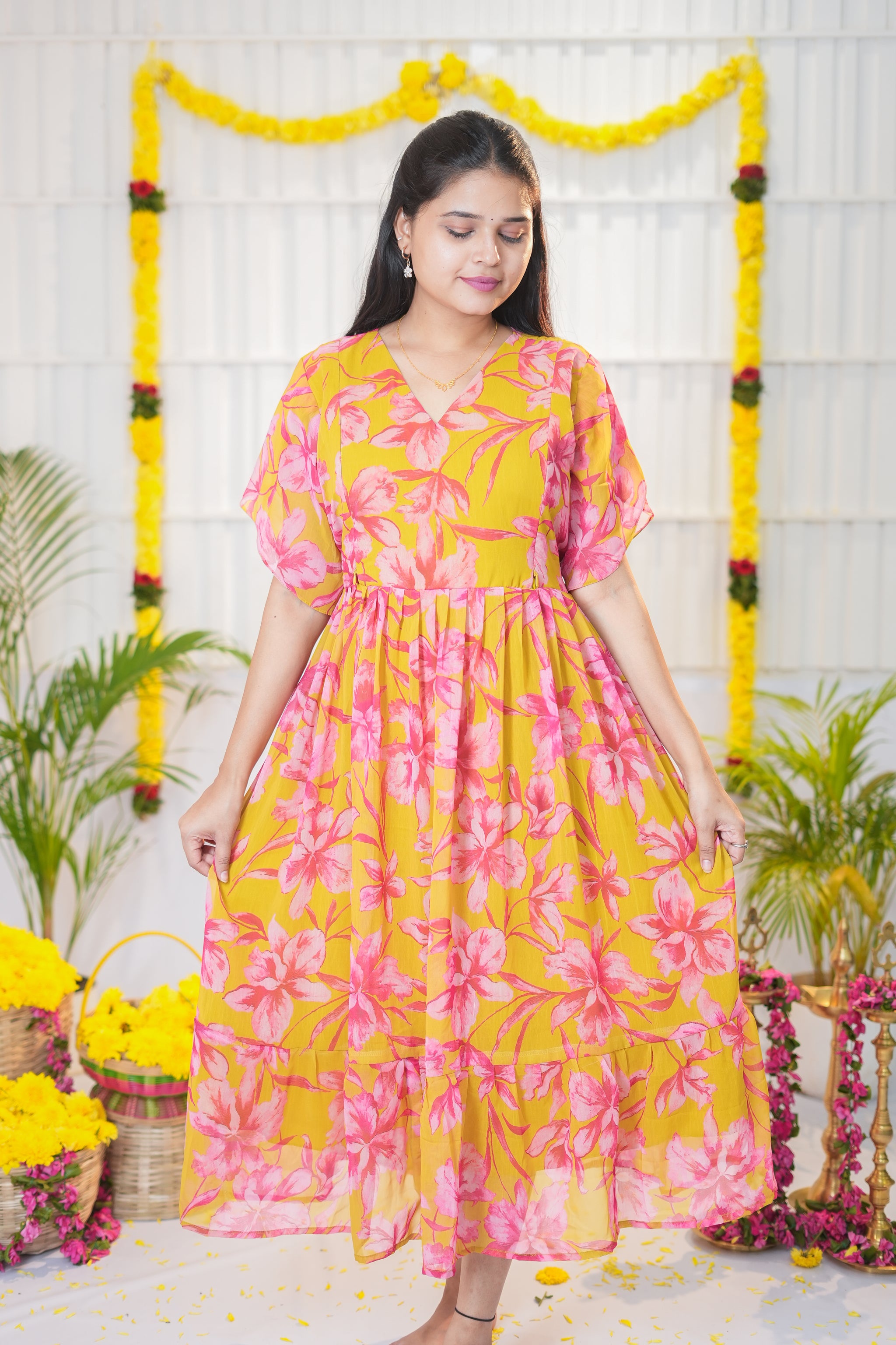 Mahima premium georgette maternity kurti