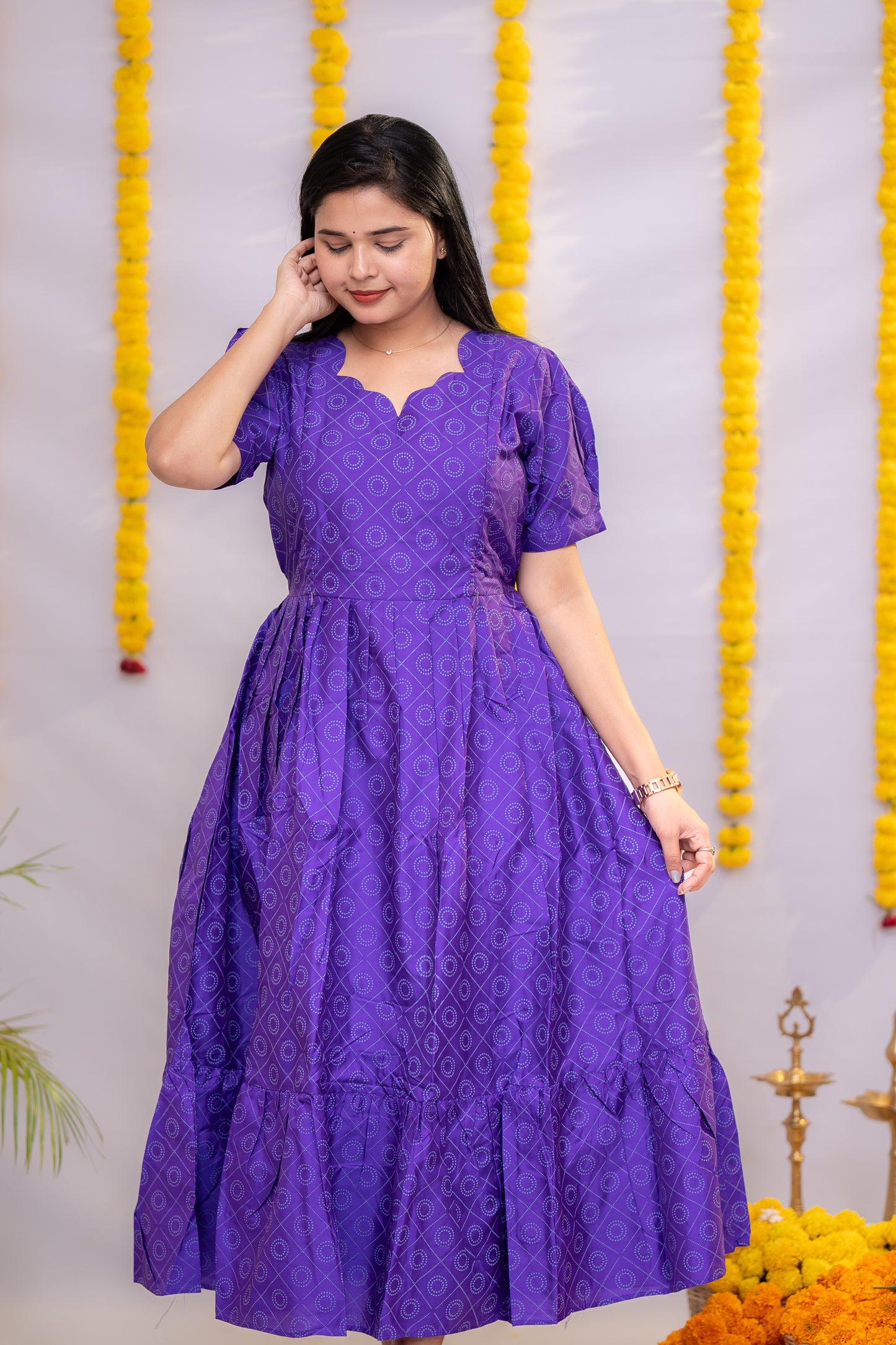 Meera premium semi silk maternity kurti