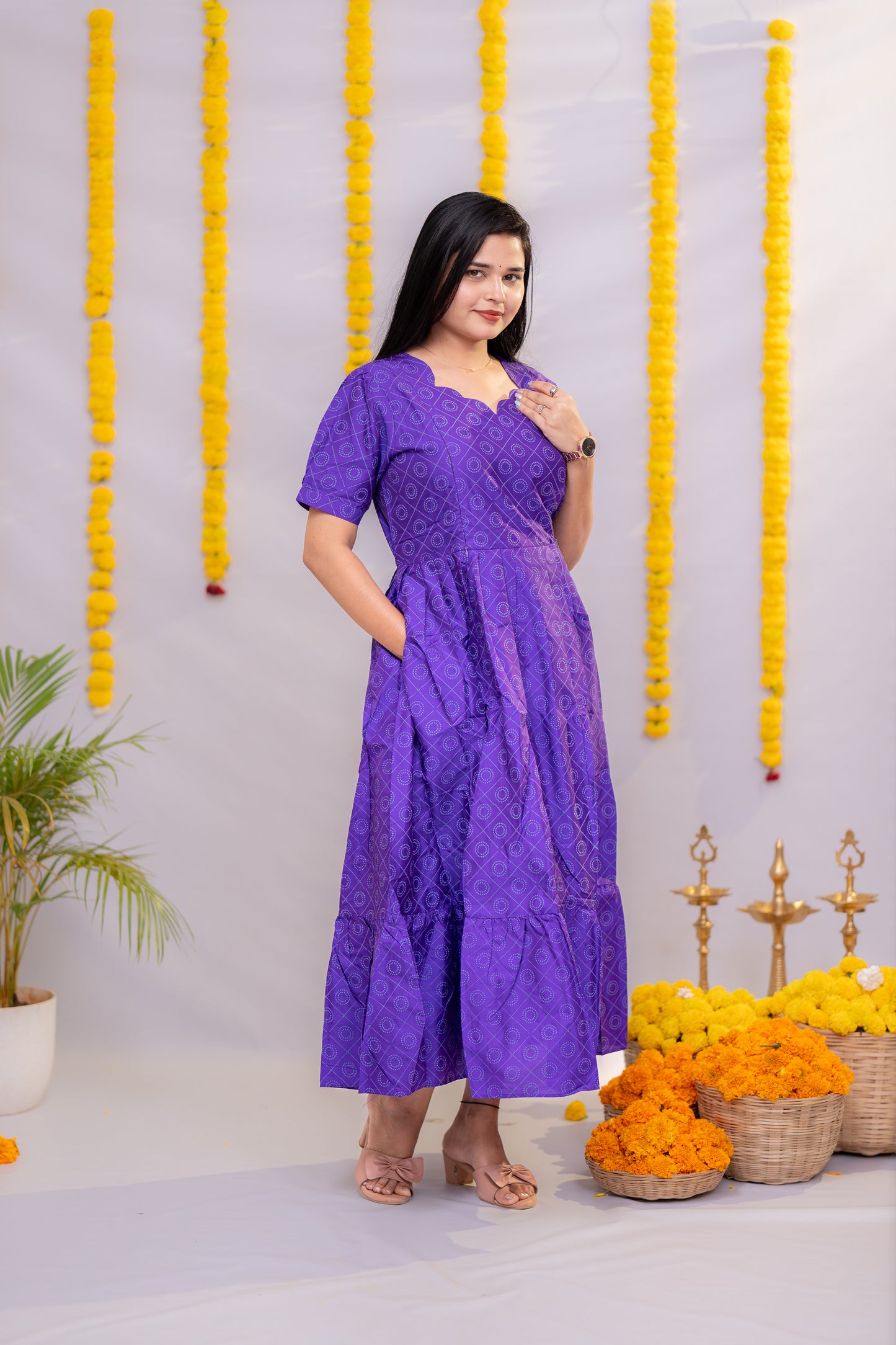 Meera premium semi silk maternity kurti