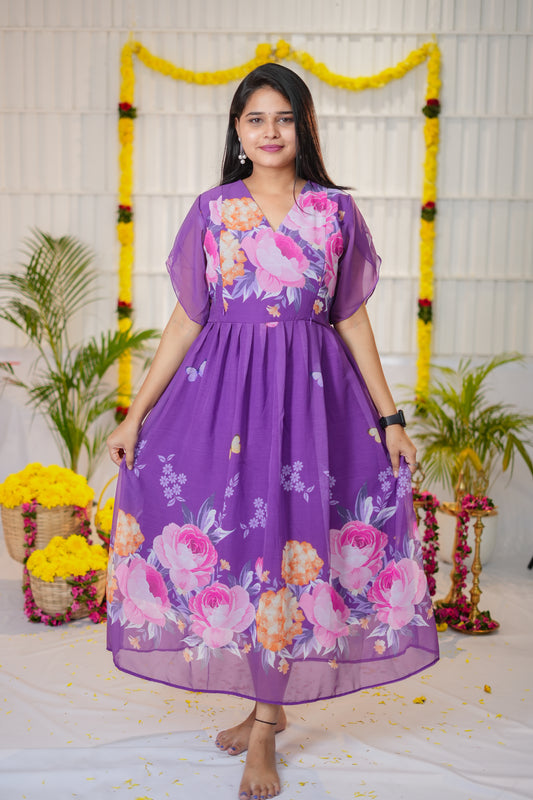 Adira maternity premium georgette kurthi