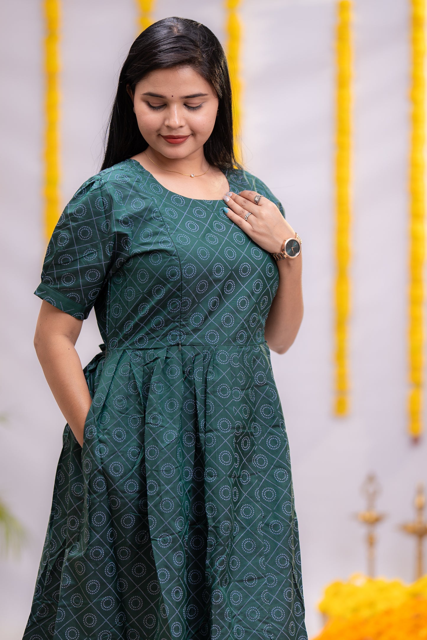 Meera premium semi silk maternity kurti
