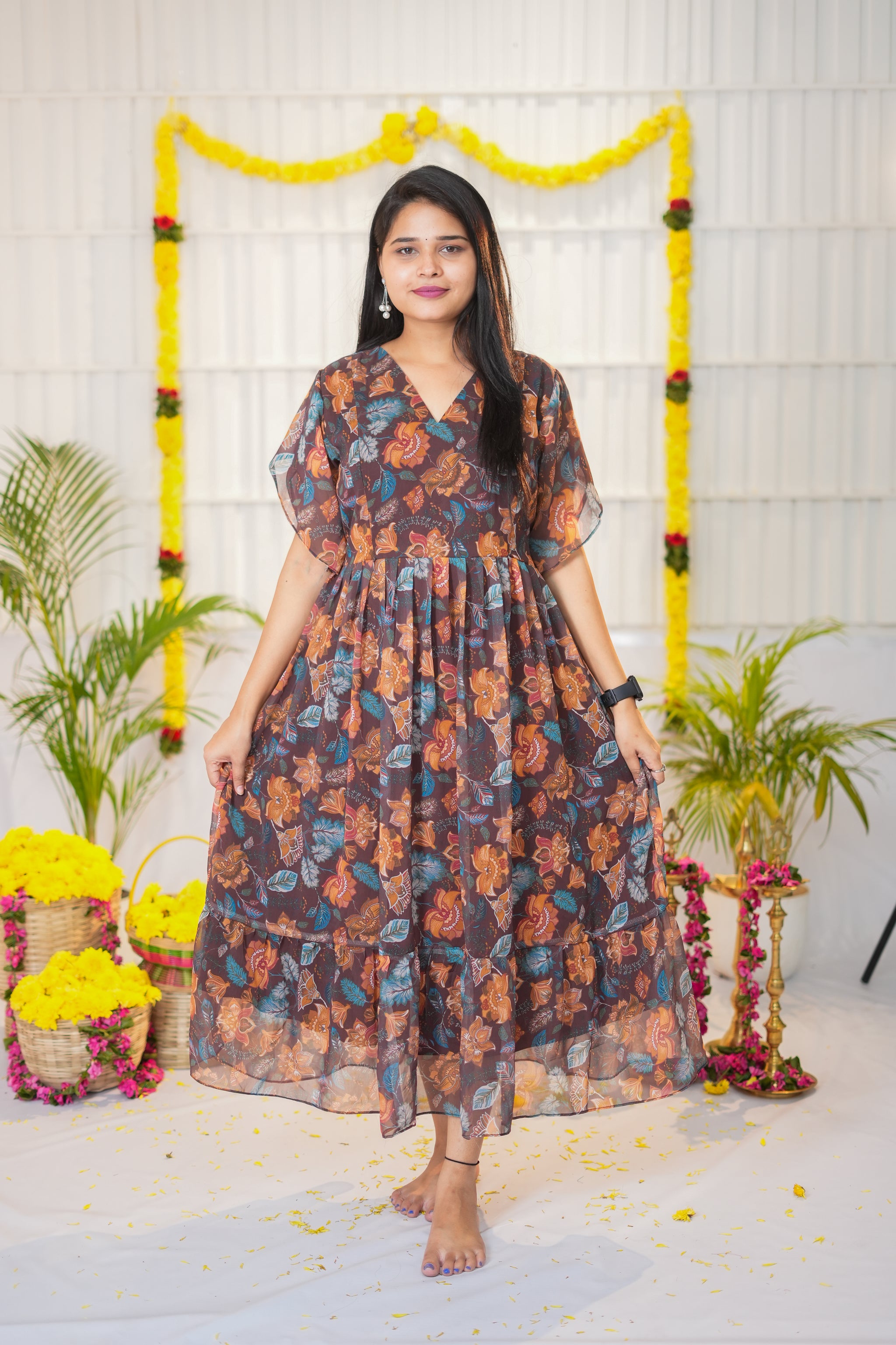 Daisy maternity premium georgette kurthis