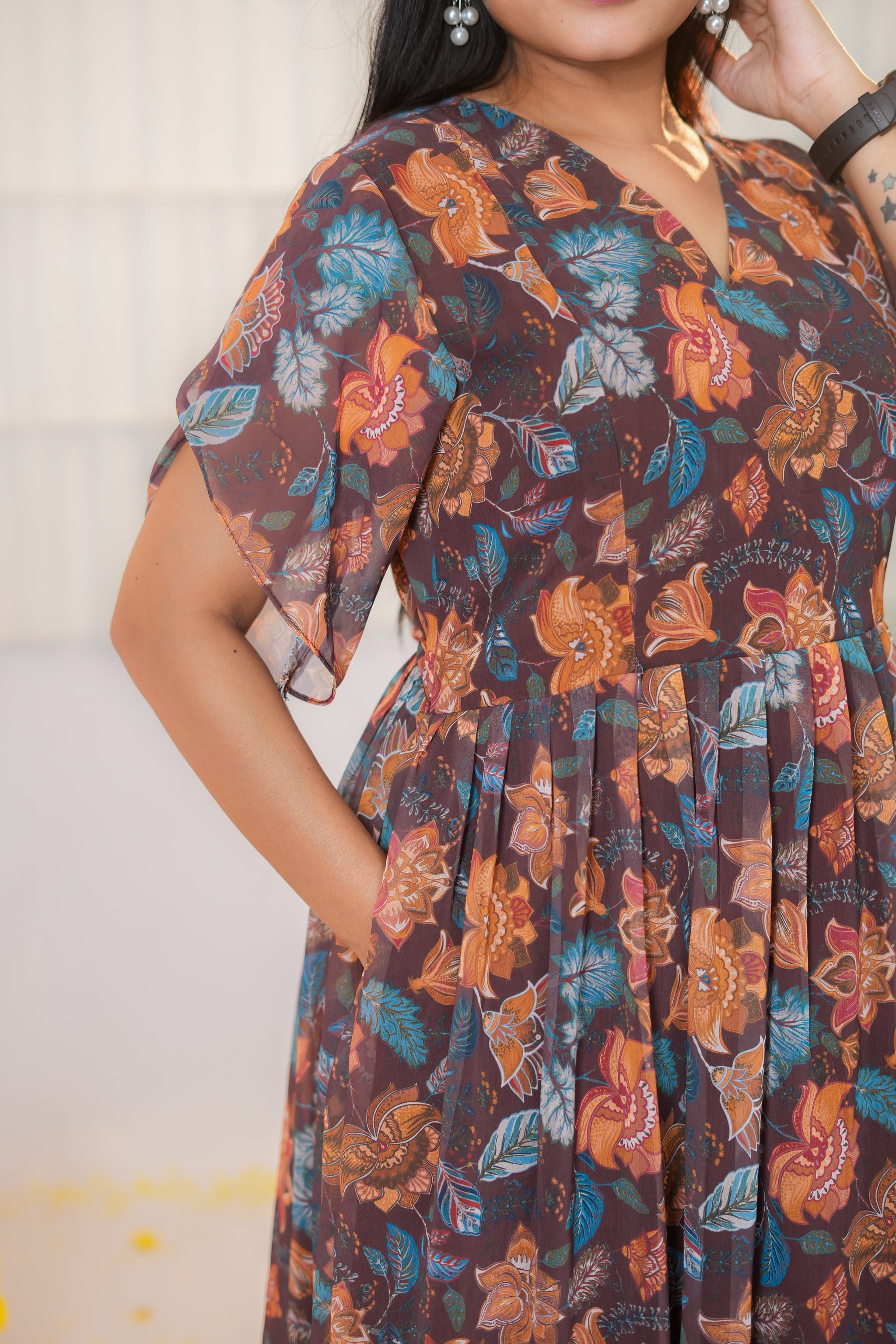 Daisy maternity premium georgette kurthis